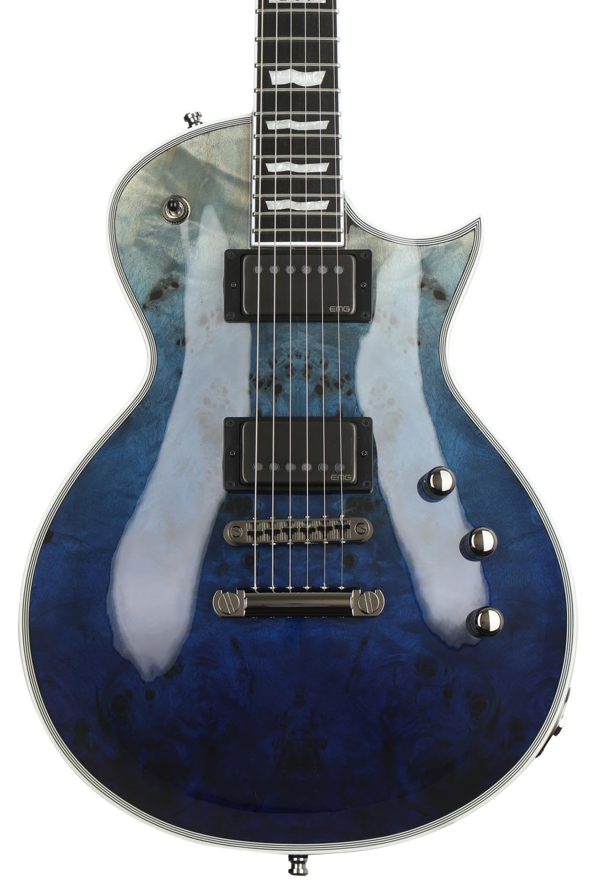 ESP 6-String E-II Eclipse Electric Guitar with Hardshell Case - Blue Natural Fade (Right-Handed) | Perfect for Rock, Metal & Stage Performances
