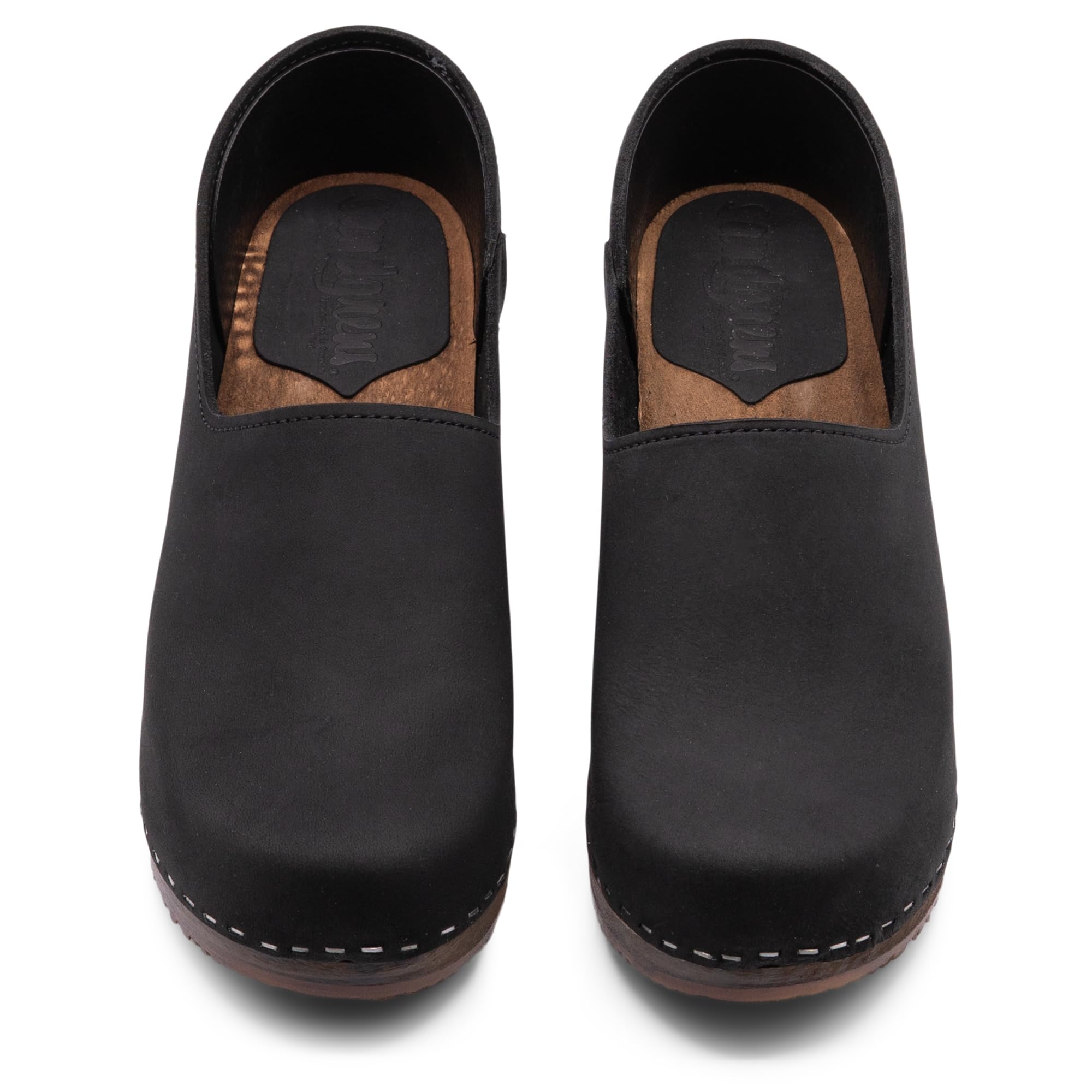 Sandgrens Handmade Swedish High Heel Wooden Clogs for Women | Bridget Closed-Back Comfort Shoes | Perfect for Work, Casual Wear & Outdoor Activities
