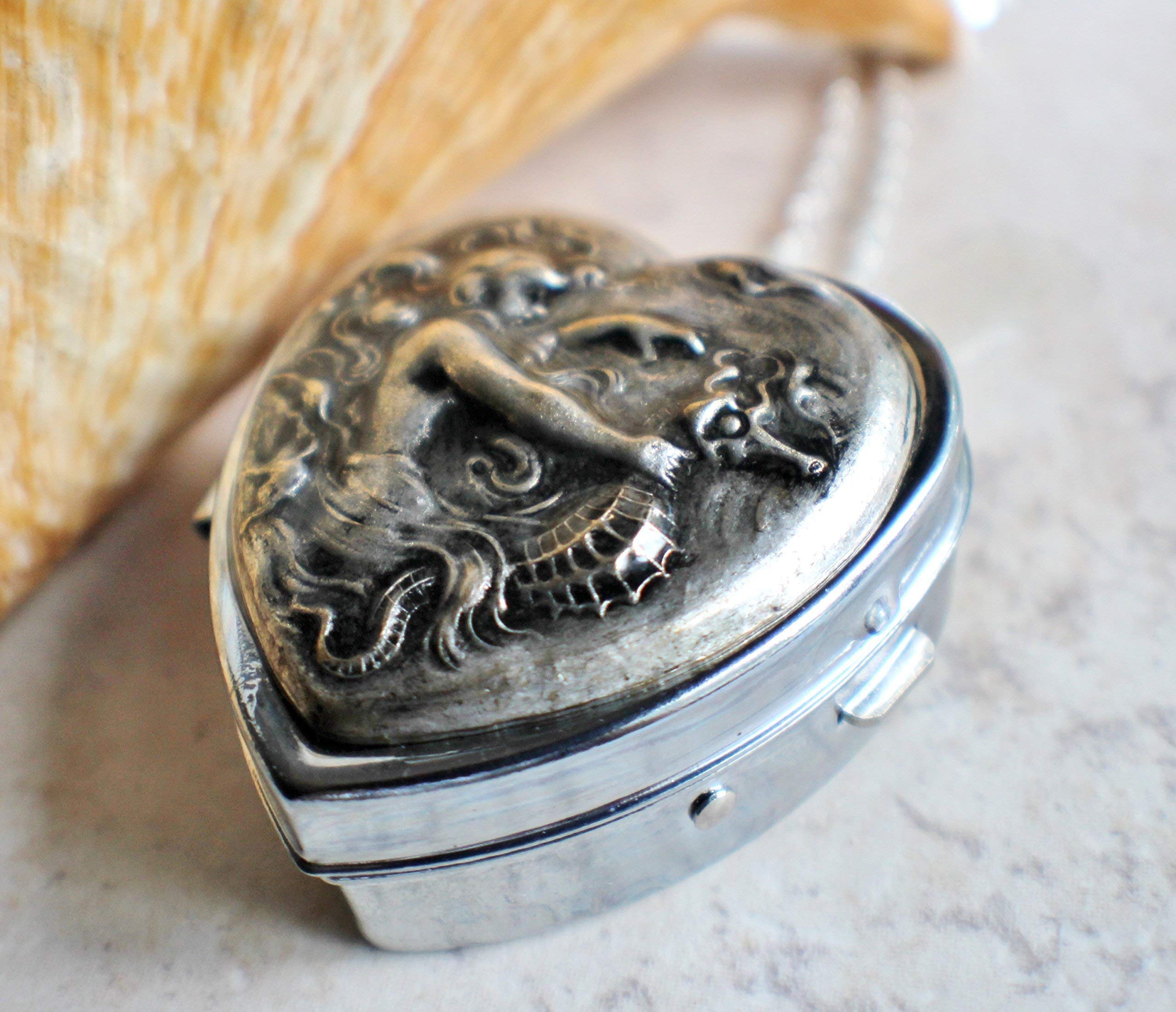 Enchanted Mermaid Music Box Locket Necklace - Romantic Jewelry Gift for Women, Girls - Perfect for Birthday, Anniversary, Valentine's Day & Beach Vacations