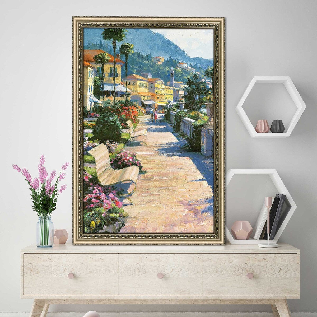 Bellagio Promenade by Howard Behrens - Premium Acrylic Wall Art Print - Vibrant Home & Office Decor for Living Room, Bedroom, or Gift