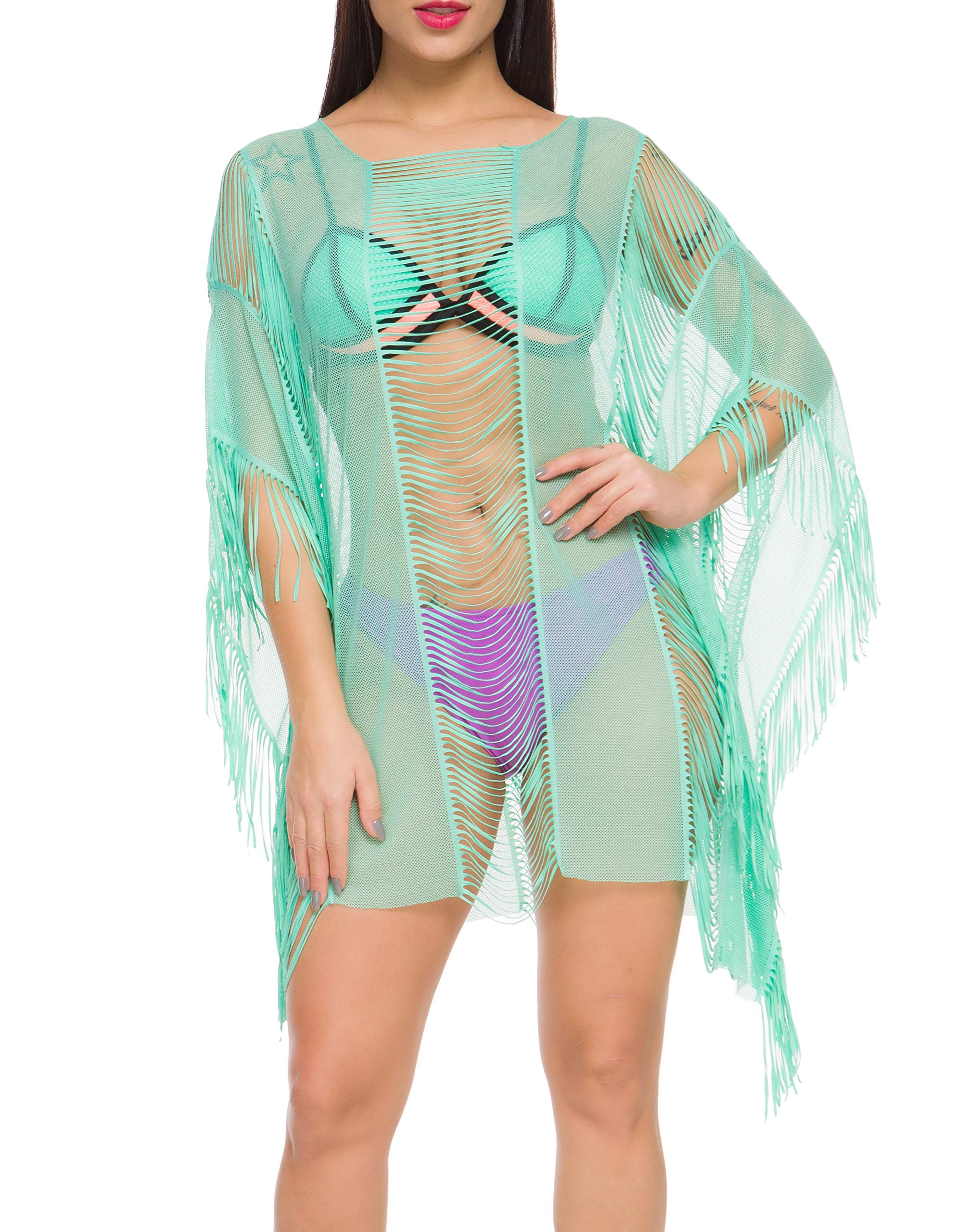 Costyleen Women's Flowy Chiffon Beach Cover Up Dress - Stylish Bikini Swimsuit Coverup for Pool, Beach & Vacation Wear