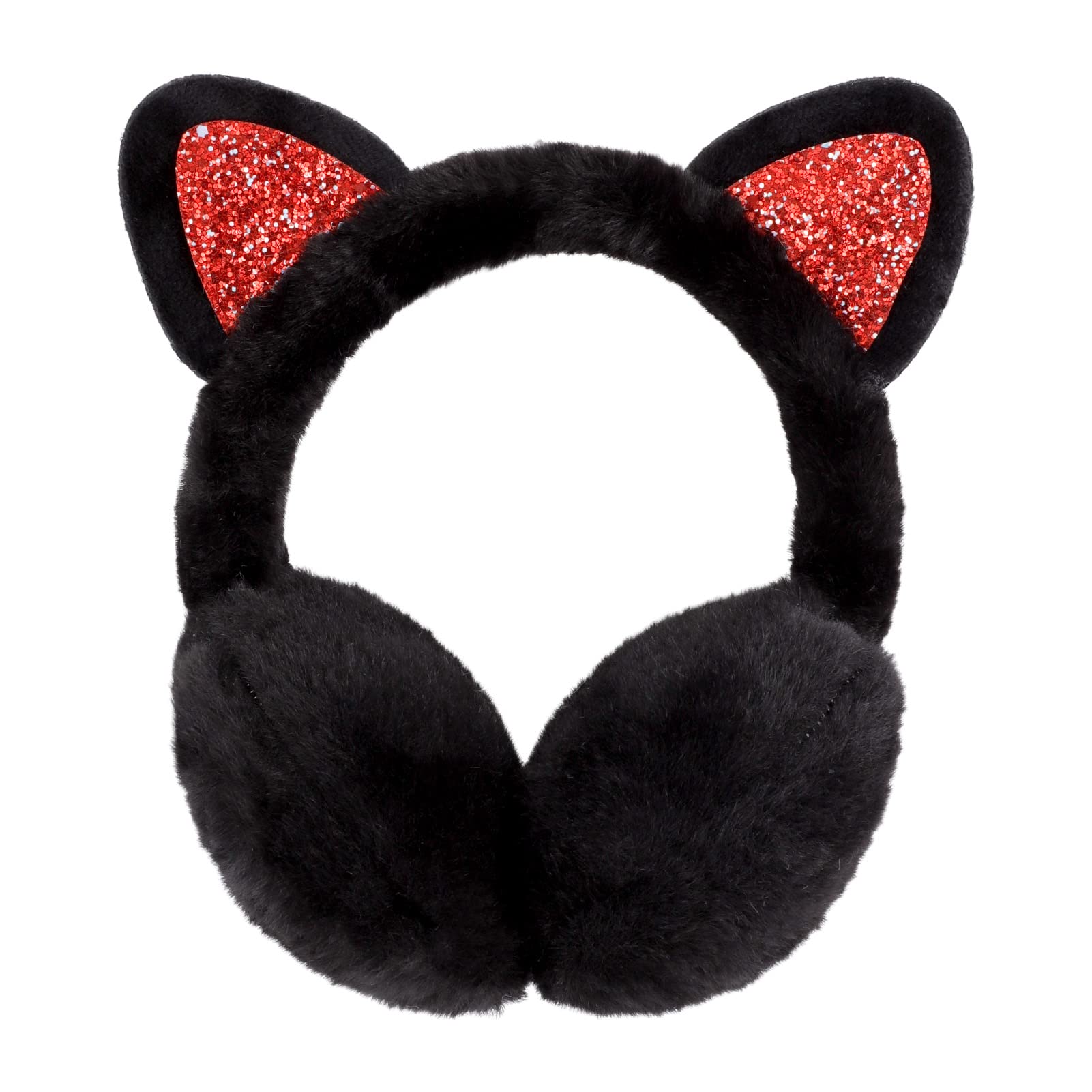 CHUANGLI Winter Warm Cat Ear Muffs for Women & Girls - Cute Faux Fur Plush Ear Warmers Headband - Cozy Outdoor Accessory for Cold Weather, Snow Sports & Fashion