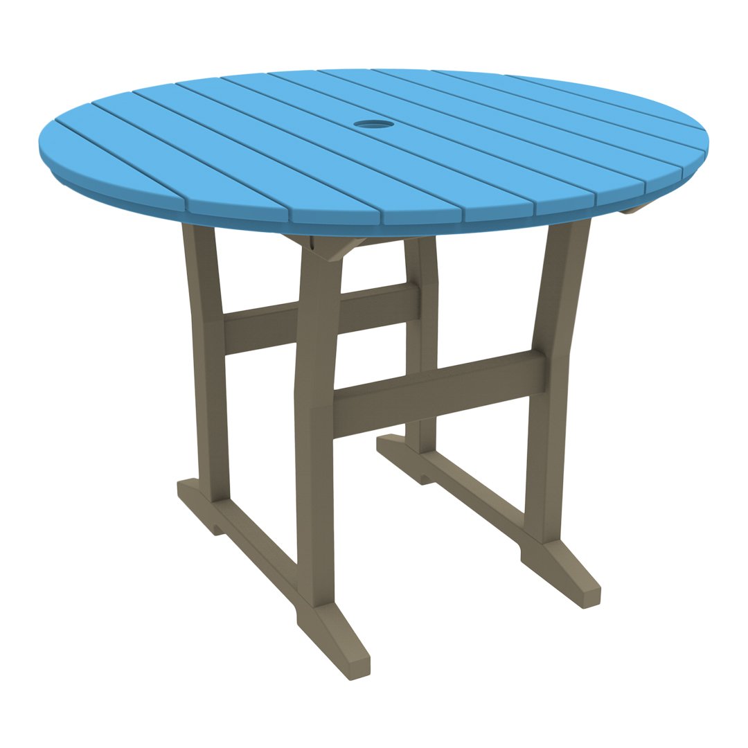 Coastline Cafe Round Dining Table - 36 Inch Modern Kitchen Table for Small Spaces, Breakfast Nook & Apartment - Perfect for Coffee Shops, Restaurants & Home Decor