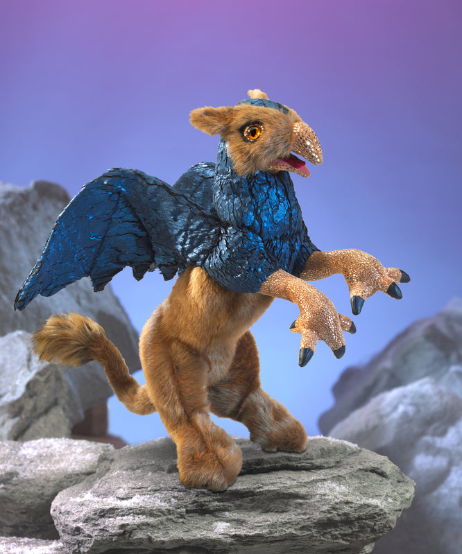 Folkmanis Griffin Puppet - Realistic Hand Puppet for Kids, Storytelling & Educational Play - Perfect for Imaginative Play, Classroom Activities & Gift Giving