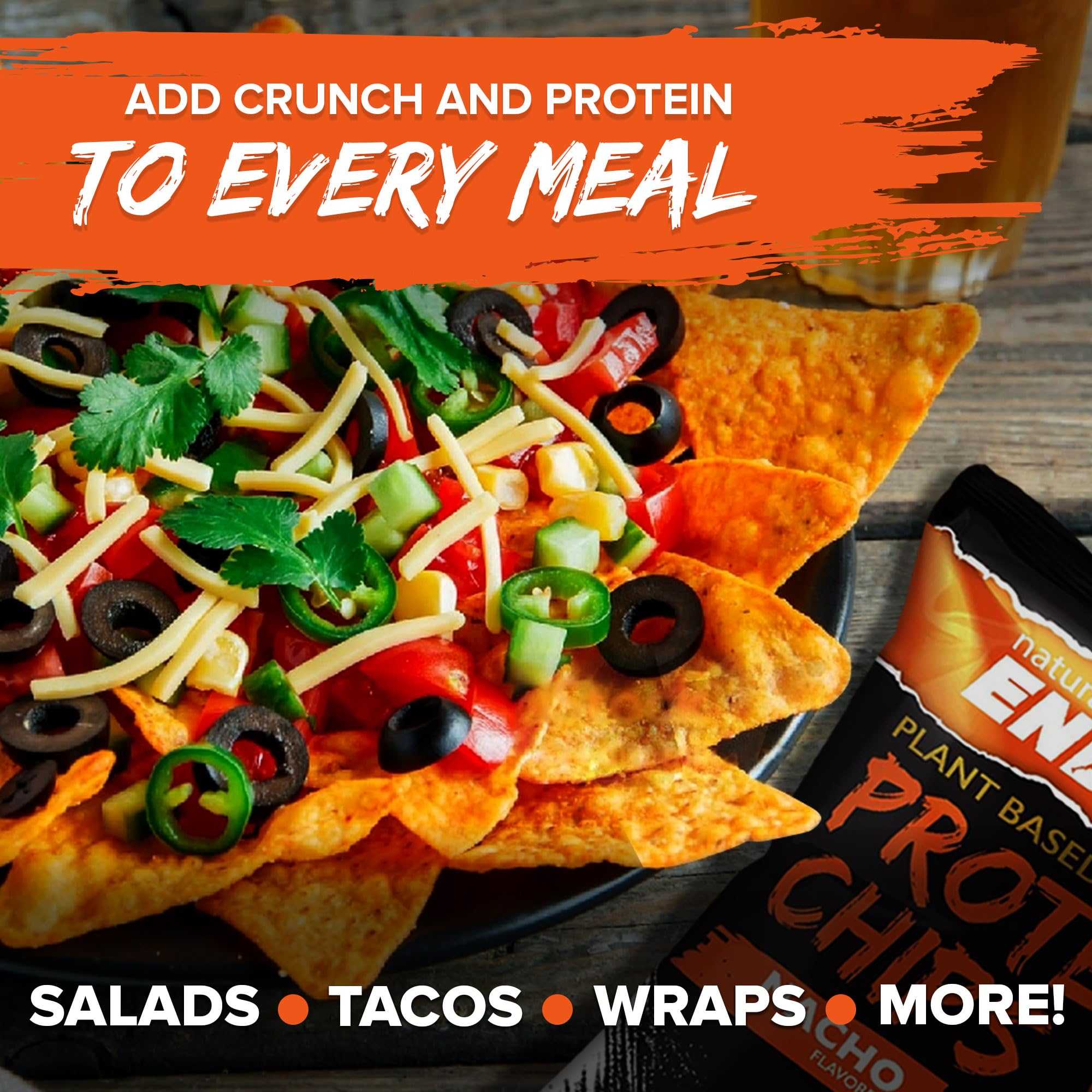 Natural Endurance Protein Chips - Low Carb High Protein Vegan Snacks with Avocado Oil, 14g Protein Per Bag, Gluten Free, Nacho BBQ Chili Birthday Cake Original Flavors - Variety Pack (12 x 1.38oz) for Gym, Hiking, Keto Diet & Healthy On-the-Go Snacking