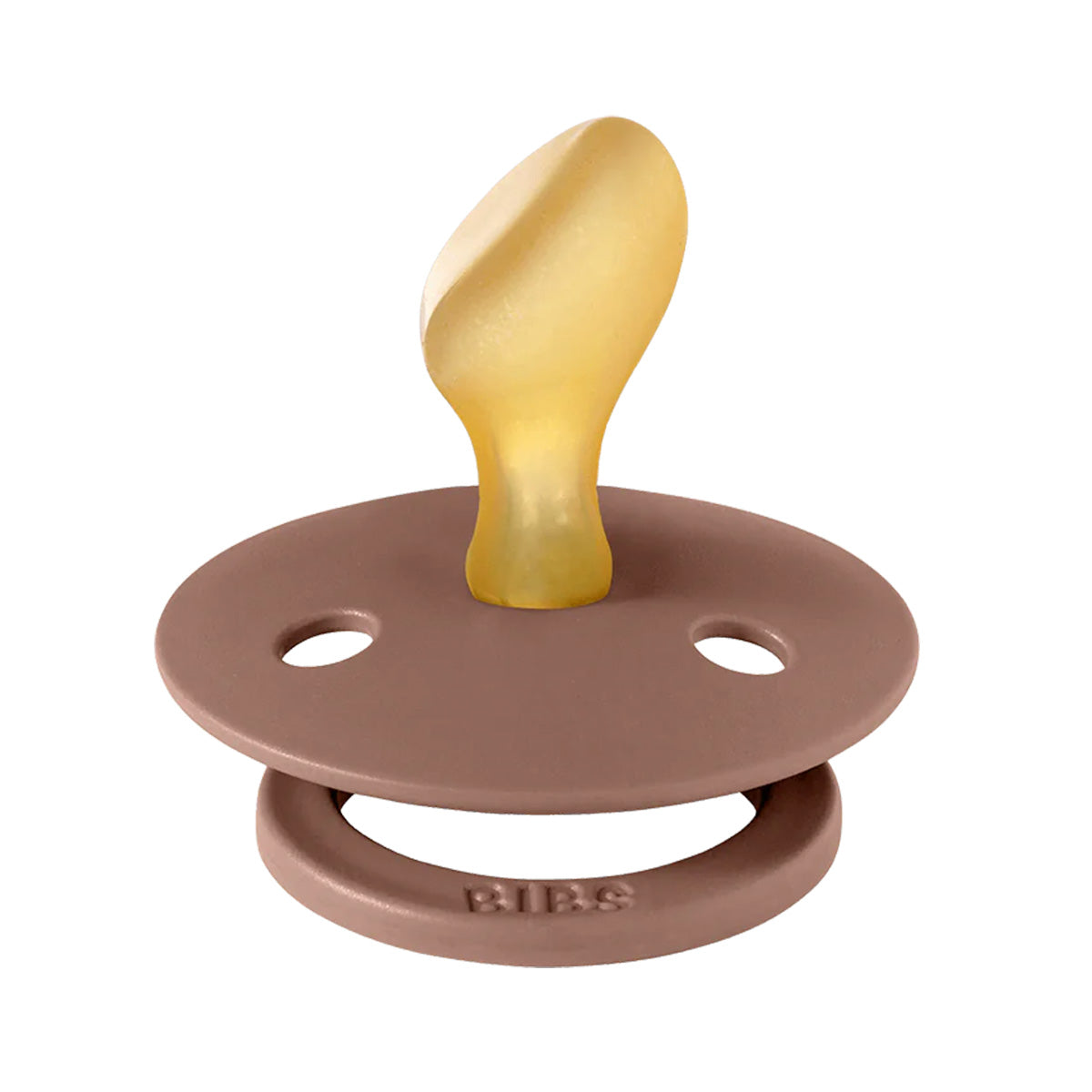 BIBS Original Natural Rubber Latex Pacifiers - Anatomical Nipple, BPA-Free Baby Soothers (2-Pack) for Newborns & Infants - Perfect for Daycare, Travel & Bedtime Comfort