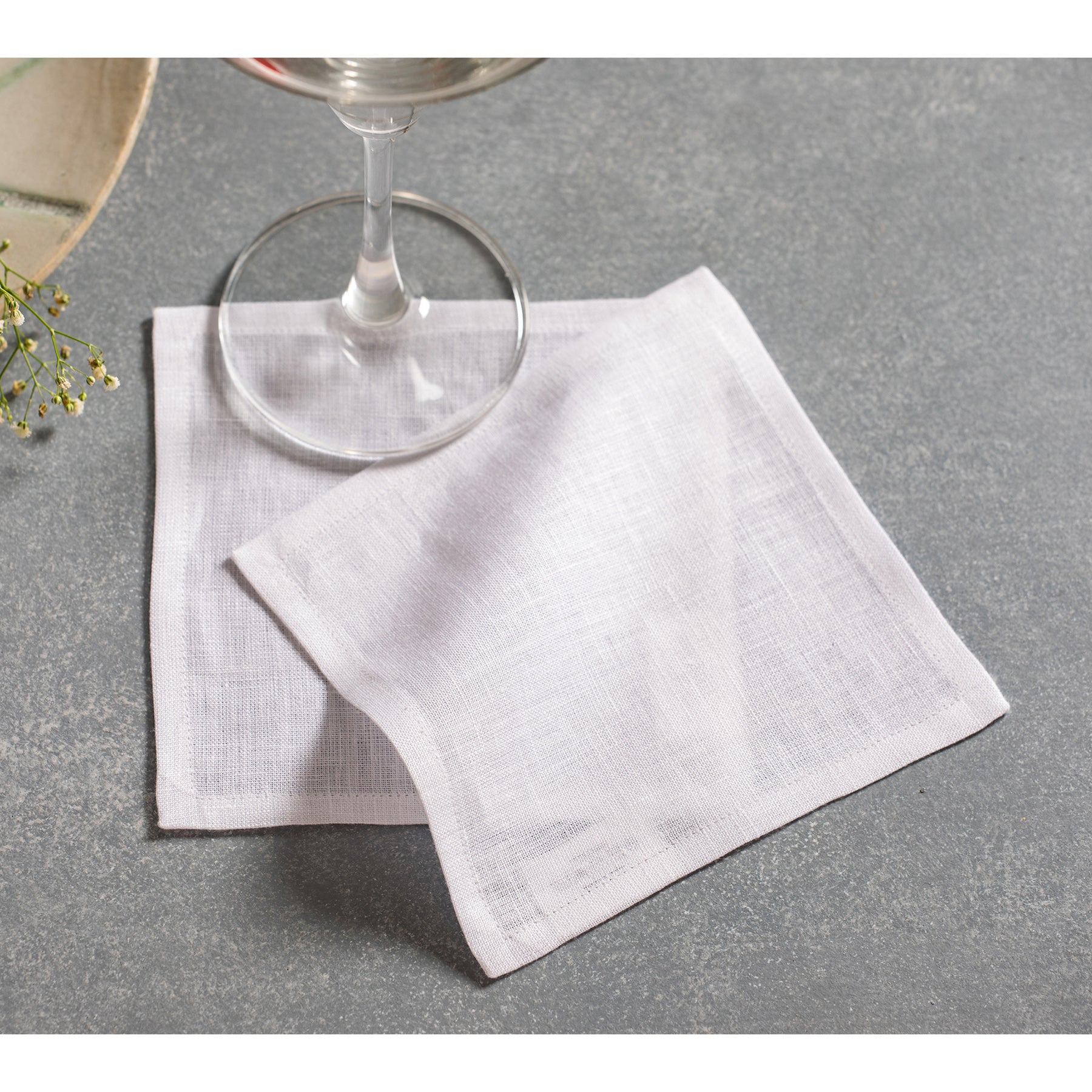 Premium Fete Cocktail Napkins - Set of 12 Elegant Party Napkins for Weddings, Cocktail Parties & Special Events