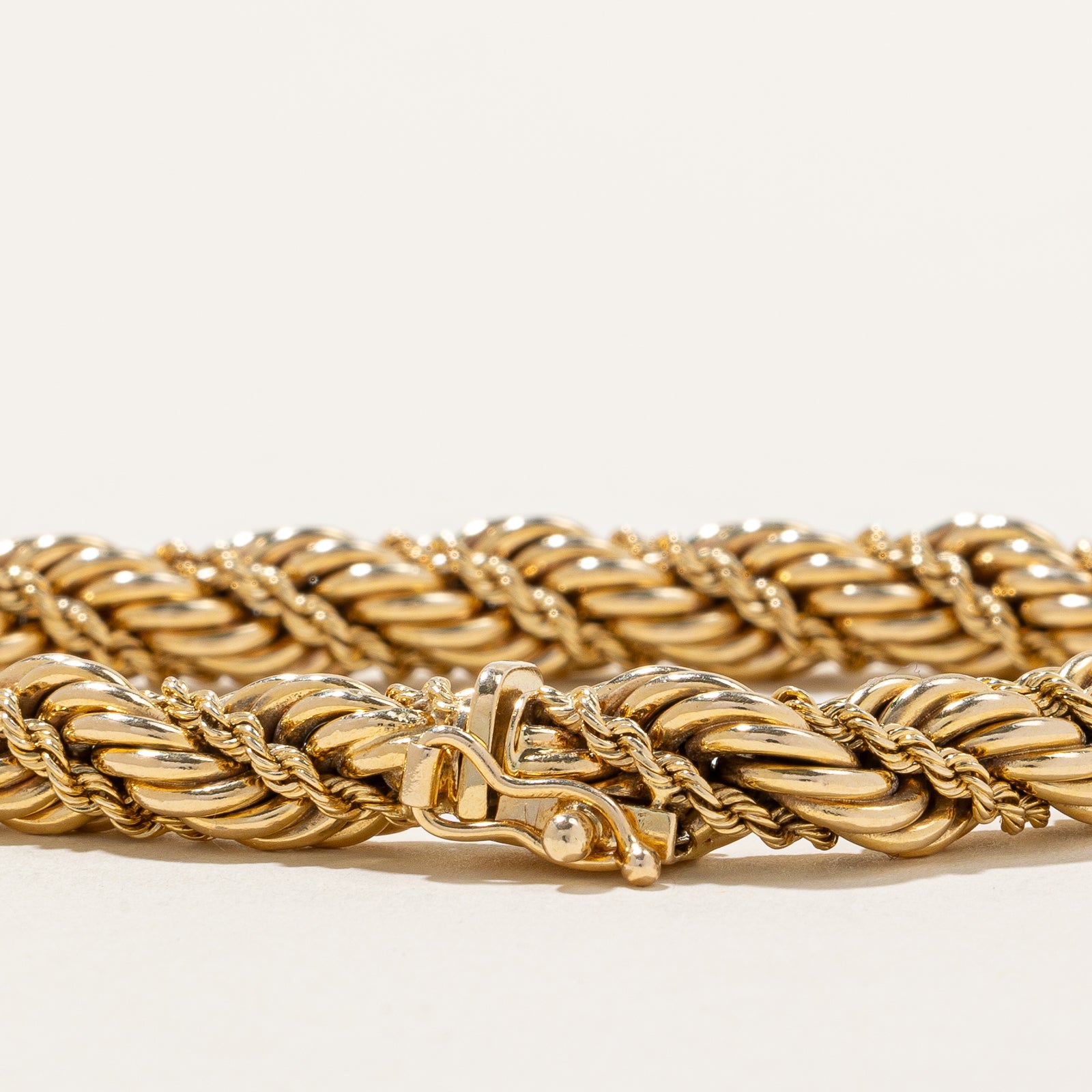 Vintage Tiffany & Co. 14k Gold Twisted Rope Necklace & Bracelet Set - 16