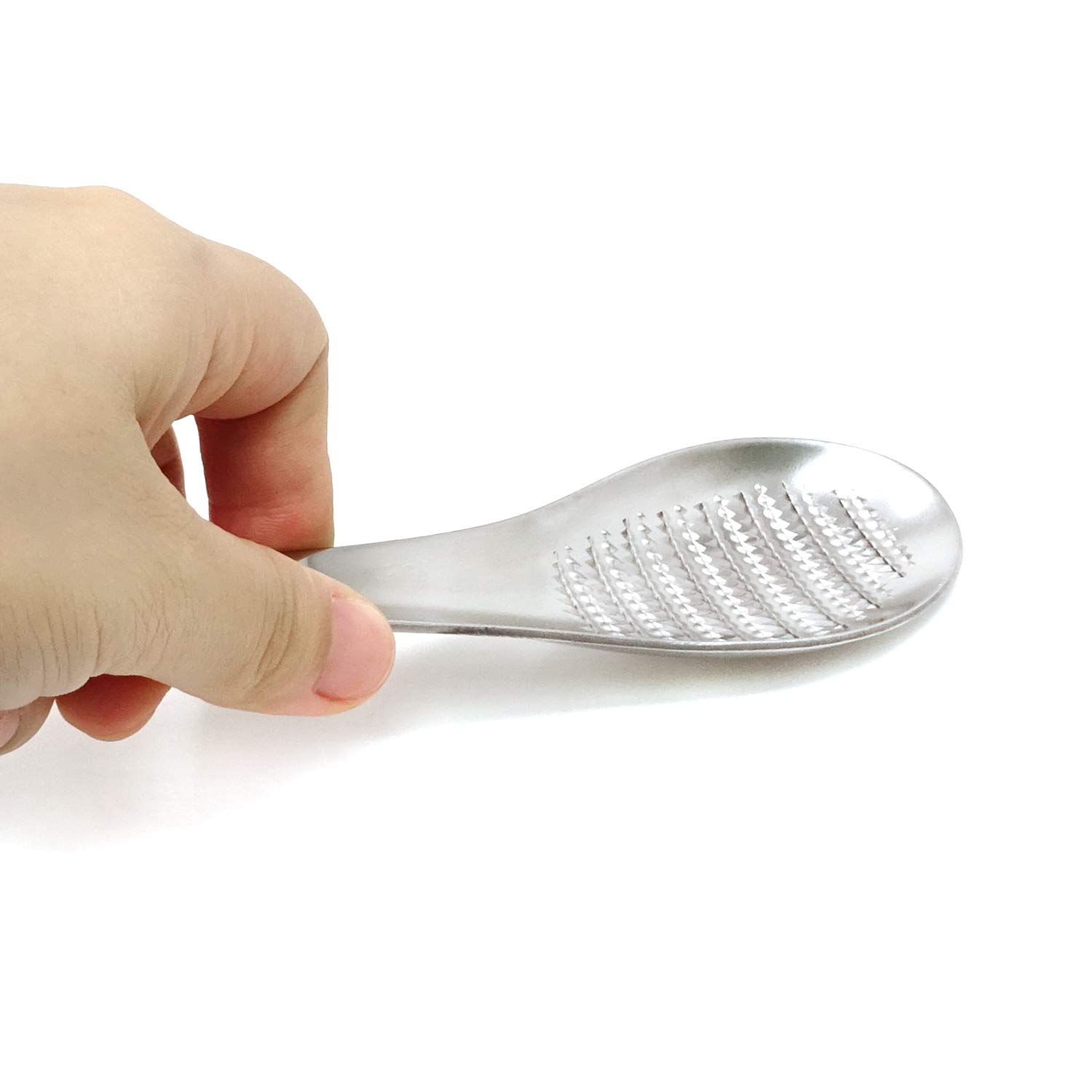 Honbay Stainless Steel Garlic Ginger Grater & Grinder Spoon - Multi-Purpose Kitchen Tool for Fruits, Root Vegetables, and Herbs | Perfect for Cooking, Meal Prep, and Garnishing