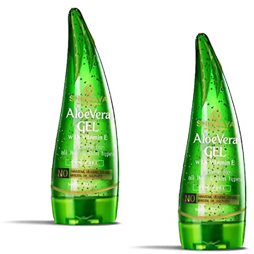 Pure Aloe Vera Gel for Face, Skin & Hair Care - 100% Natural Moisturizer for Men & Women (2-Pack, 100ML Each) - Perfect for Sunburn Relief, Daily Hydration & Hair Treatment