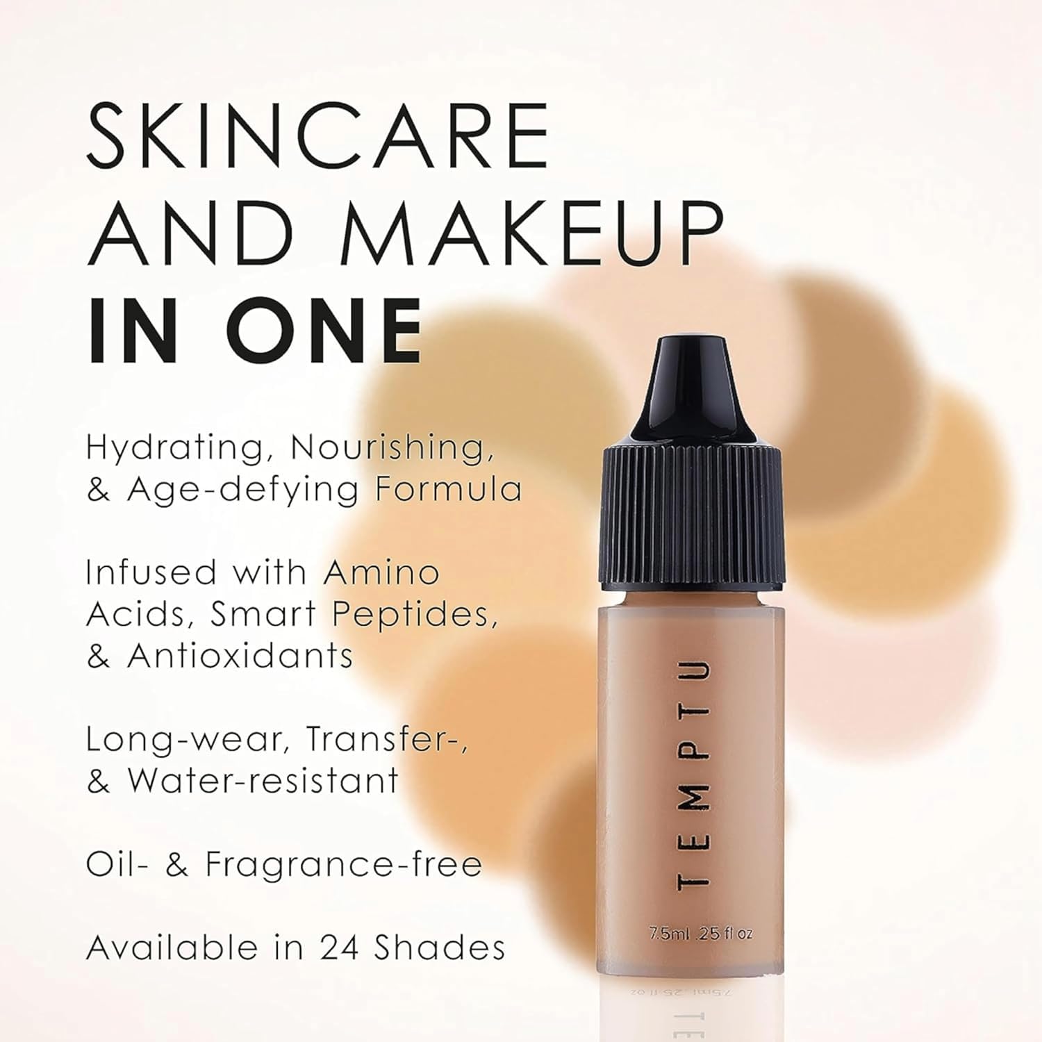 TEMPTU One Airbrush Makeup Kit with Cordless Compressor - 11 Piece Set with 6 Shades, Portable Airbrush Machine, Foundation, Blush, Bronzer & Concealer for Flawless Complexion | Professional Makeup Application for Weddings, Photos & Everyday Use