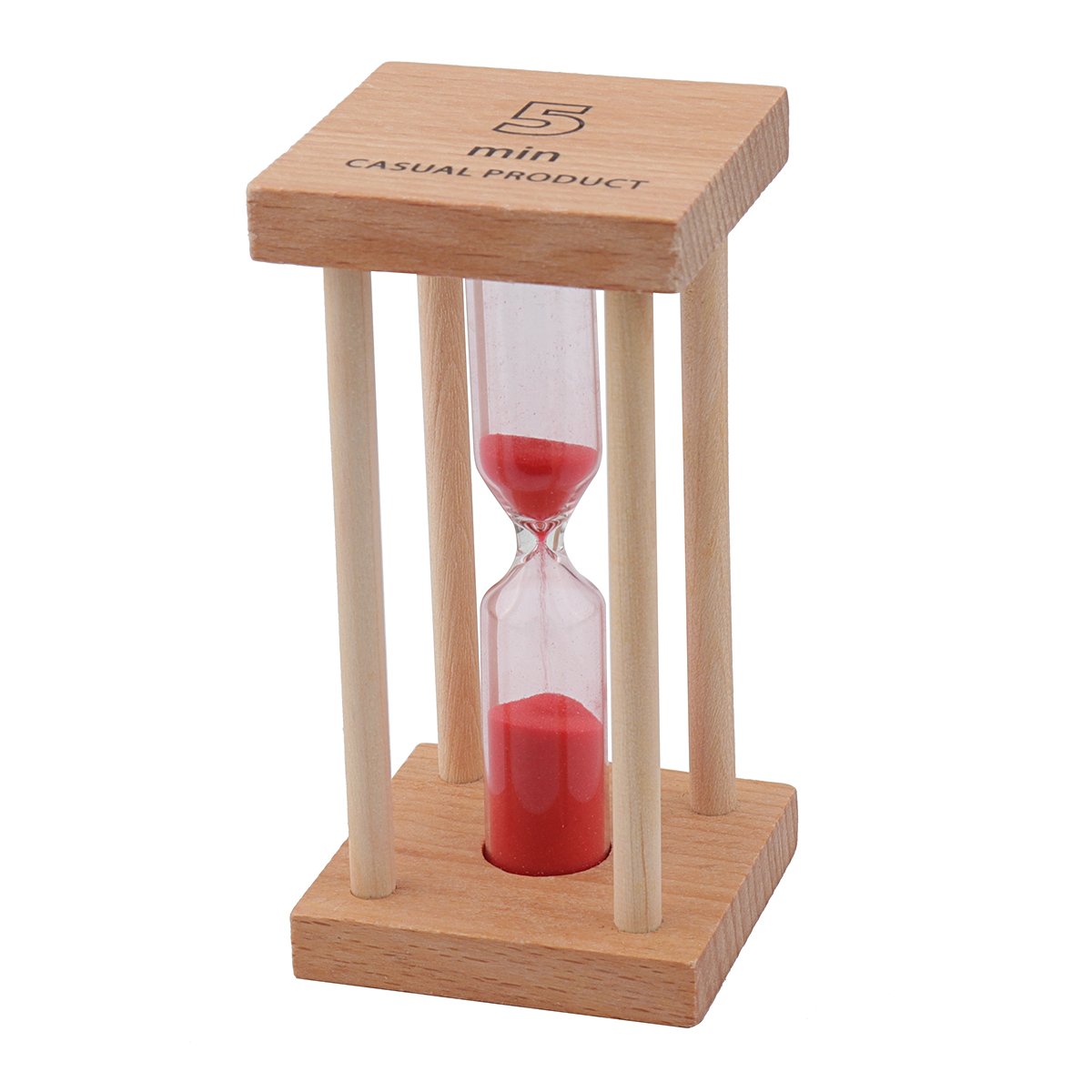 5 Minute Wooden Sand Timer - Classic Sandglass Hourglass for Kids, Classroom, Games & Time Management - Perfect Gift for Teachers & Students (Home, Office, Study, Party Use)