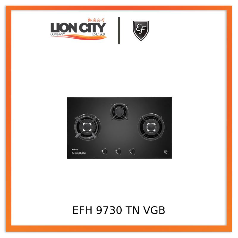 EFH 9730 TN VGB 3 Burner Built-In Glass Cooktop - Energy Efficient Induction Hob for Modern Kitchens - Perfect for Home Cooking, Baking & Entertaining