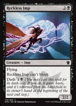 Magic The Gathering Reckless Imp 115/264 Dragons of Tarkir Foil Card - Collectible Trading Card Game for MTG Players - Perfect for Deck Building and Tournaments