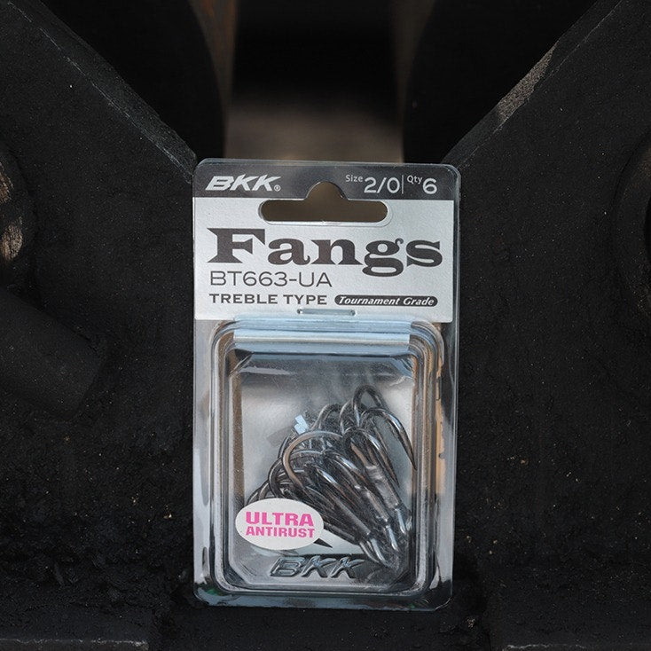 BKK Fangs 63 UA Treble Fishing Hooks - Sharp High Carbon Steel Hooks for Bass, Trout, and Saltwater Fishing - Perfect for Freshwater and Saltwater Angling Adventures