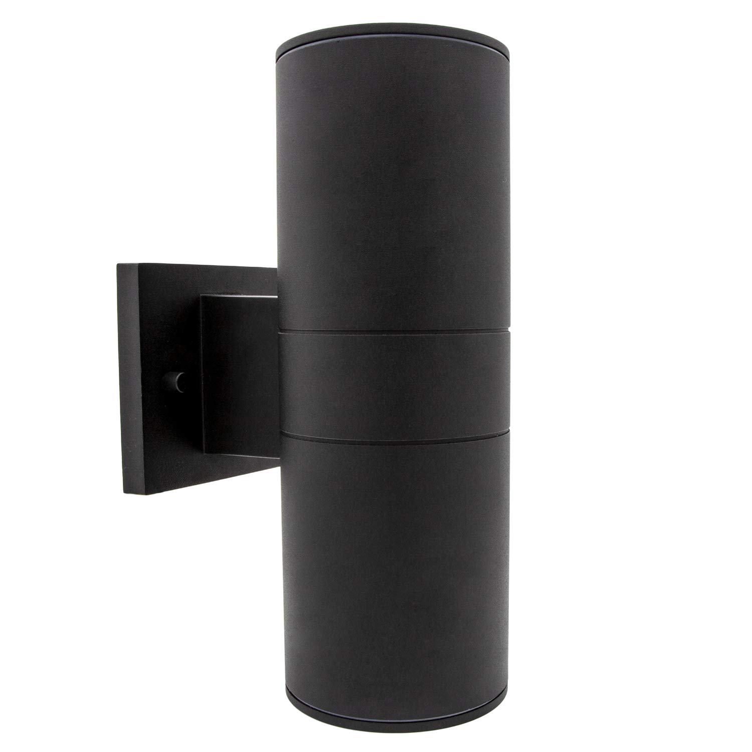 Maxxima LED Cylinder Outdoor Wall Wash Sconce Lights - Black, Warm White, Waterproof Wall Lighting Fixtures for Patio, Garden, and Exterior Home Decor