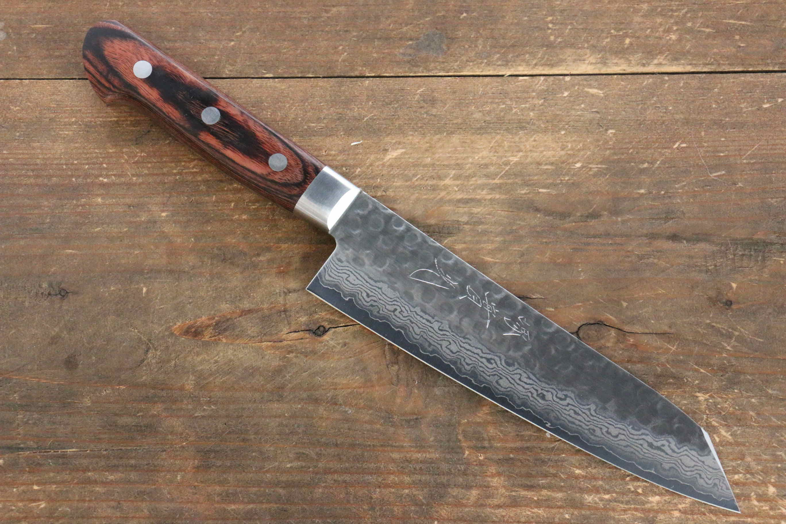 Premium Jikko VG10 17-Layer Kiritsuke Gyuto Japanese Chef Knife - 170mm Mahogany Handle for Sushi, Sashimi & Precision Cutting - Perfect for Professional Chefs & Home Cooks