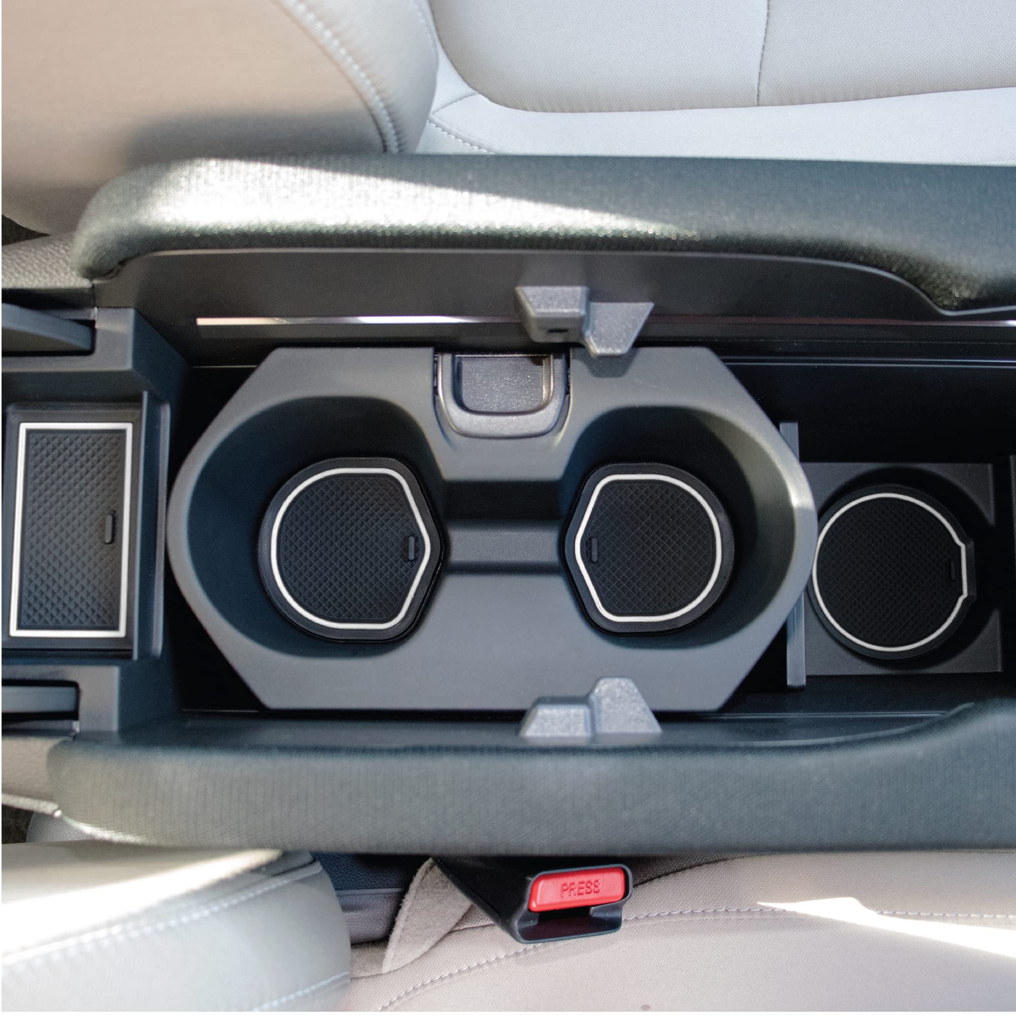 Premium Non-Slip Cup Holder Inserts & Interior Liners for Honda Civic 2013-2022 - 21-Piece Custom Fit Anti-Dust Set (White Trim) | Perfect for Daily Commute, Road Trips & Car Organization