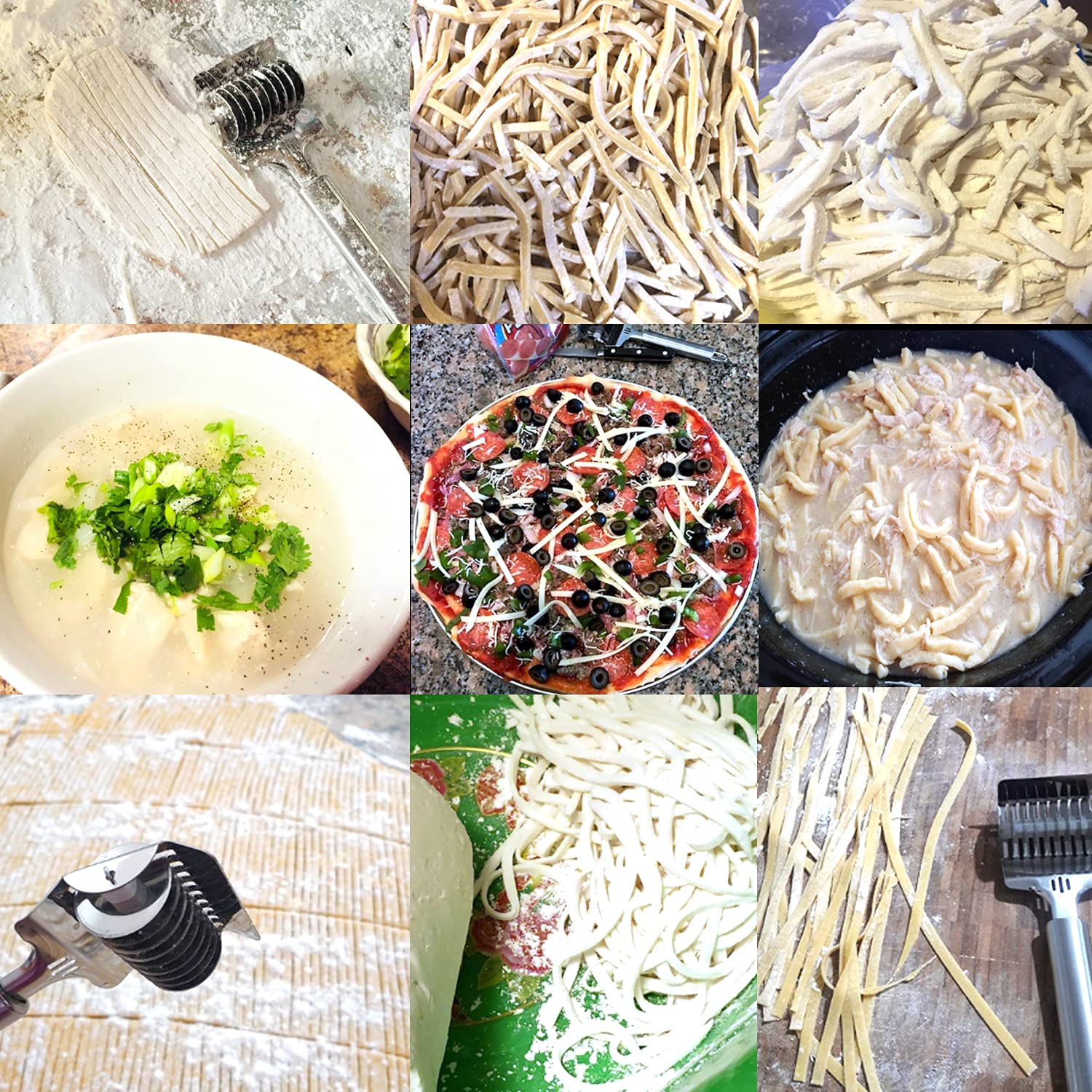 Honbay 1PCS Stainless Steel Pasta Cutter - 8.5