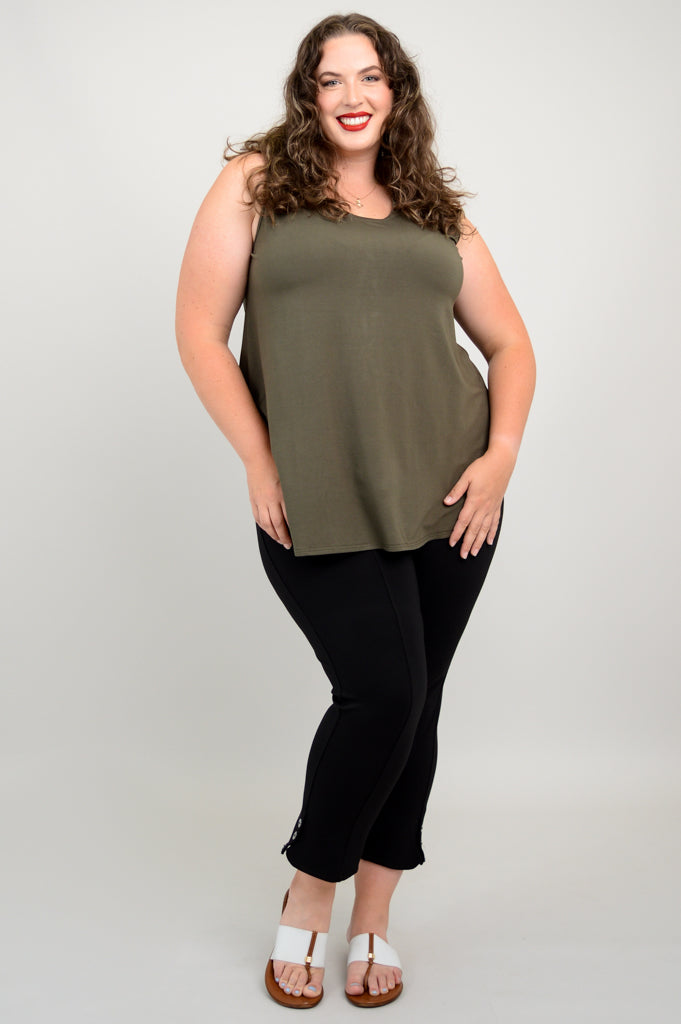 Jazz Tank Top for Women - Soft Bamboo Fabric, Khaki Color - Perfect for Yoga, Casual Wear & Summer Outfits