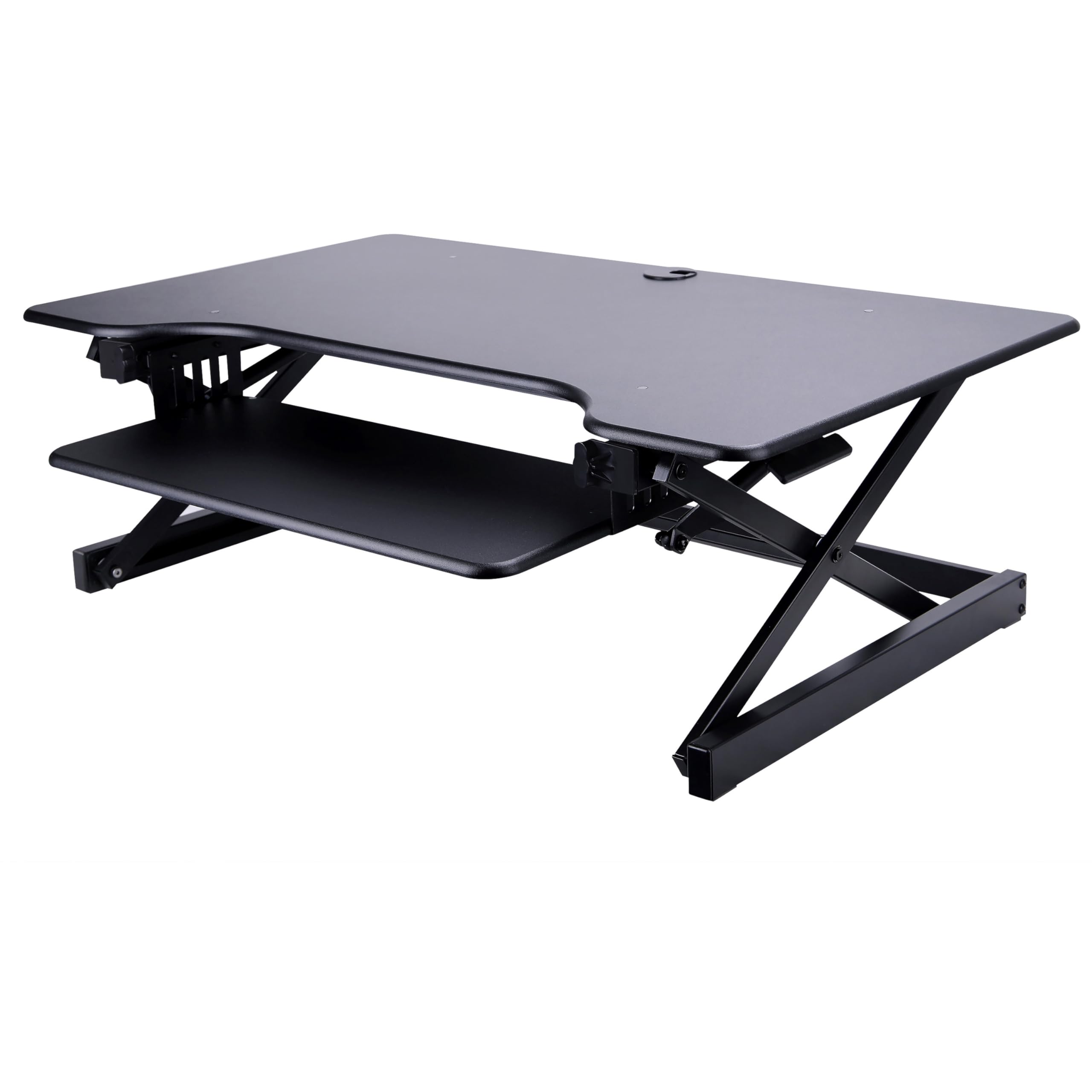 Lorell Deluxe Adjustable Standing Desk Riser - Black, 20