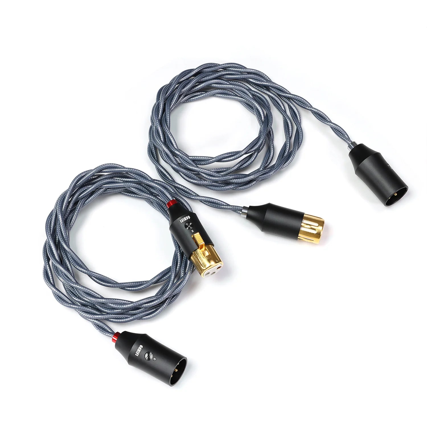 DD ddHiFi BC30XLR Balanced 3-Pin XLR Male to Female Audio Cable (2 Cables Included) - Premium XLR Interconnect for Studio Monitors, Audio Interfaces & Professional Recording Equipment
