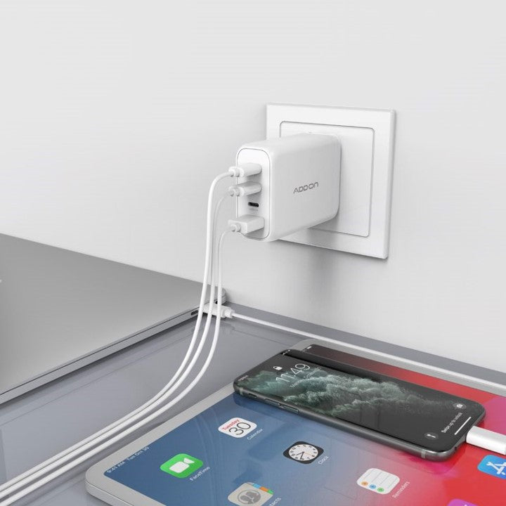 130W GaN 4-Port USB C Wall Charger Fast Charging Adapter - Compact & Powerful for iPhone 15/14/13, Samsung Galaxy, iPad, MacBook | Perfect for Home, Office & Travel