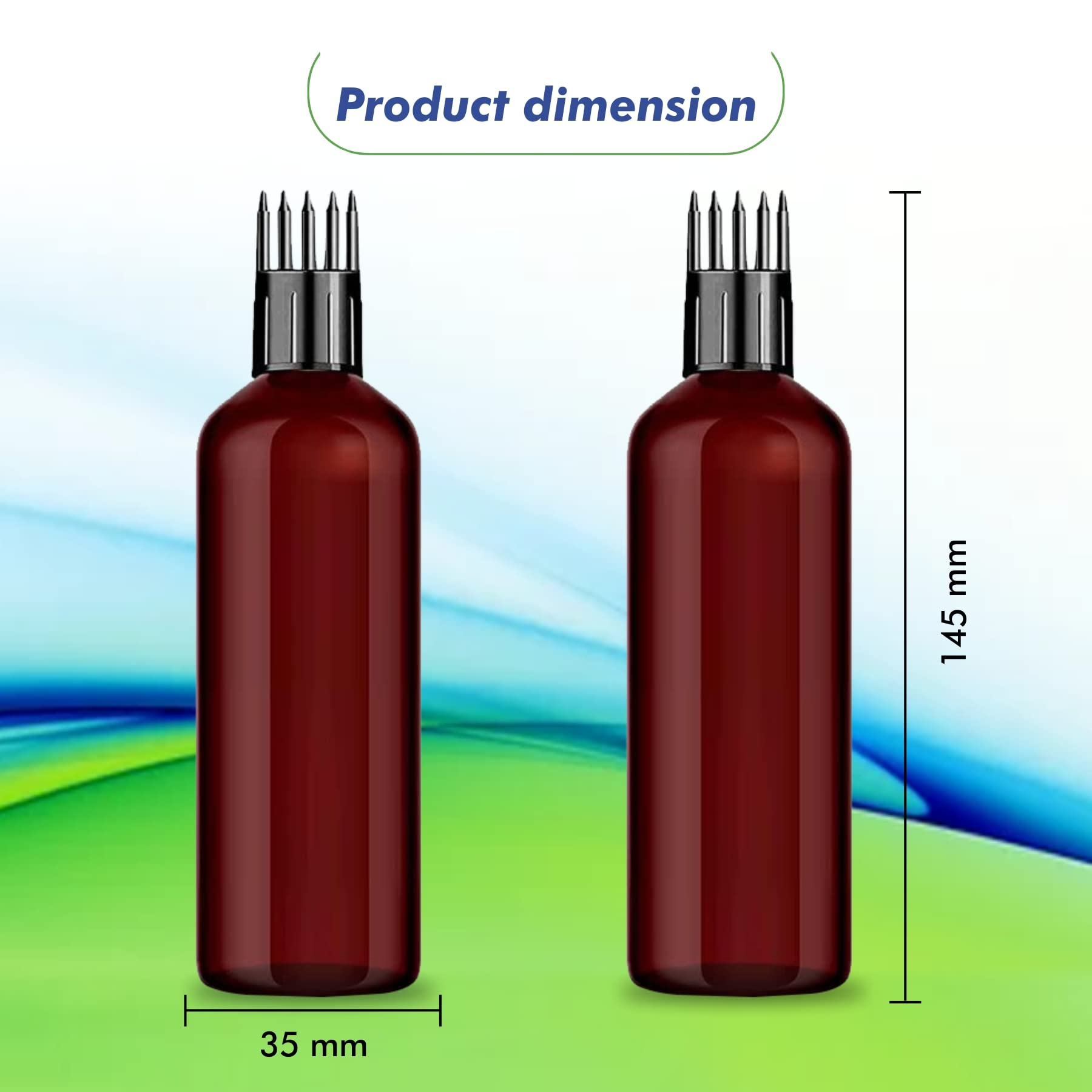 MYOC Refillable Applicator Bottles with Multi-Point Nozzle Cap - 100ml (4 Pack) | Precision Dispensing for Hair Oils, Serums & Liquid Solutions | Perfect for Salon, Home Hair Care & DIY Beauty Products