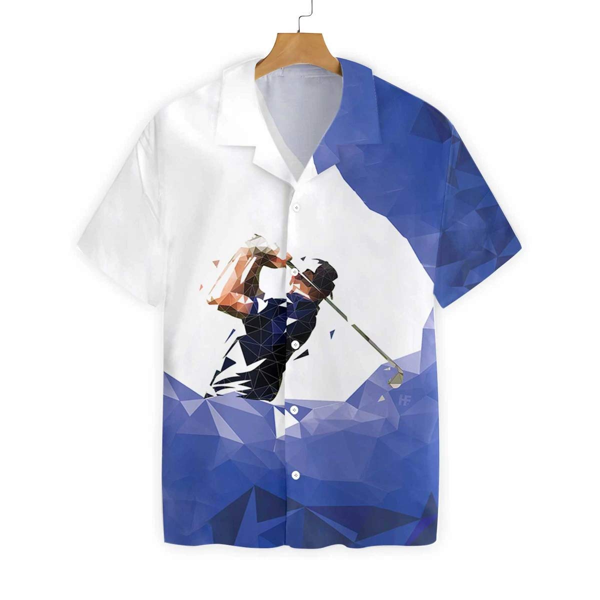 Funny Golf Shirts for Men - Creative Short Sleeve Hawaiian Shirts | Breathable & Comfortable Golf Apparel for Casual Play & Summer Outings