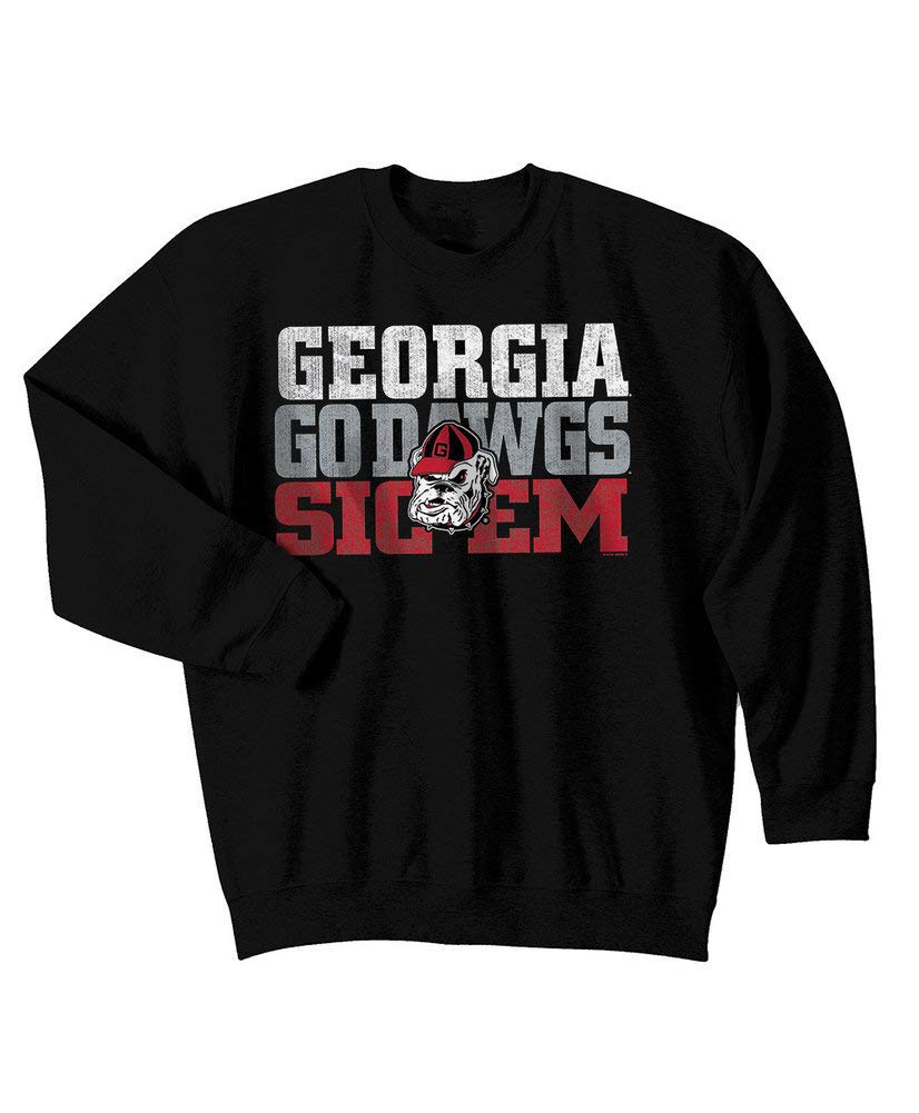 Georgia Bulldogs Crewneck Sweatshirt - Arch Black | Official NCAA Licensed Apparel | Game Day & Casual Wear for Men & Women