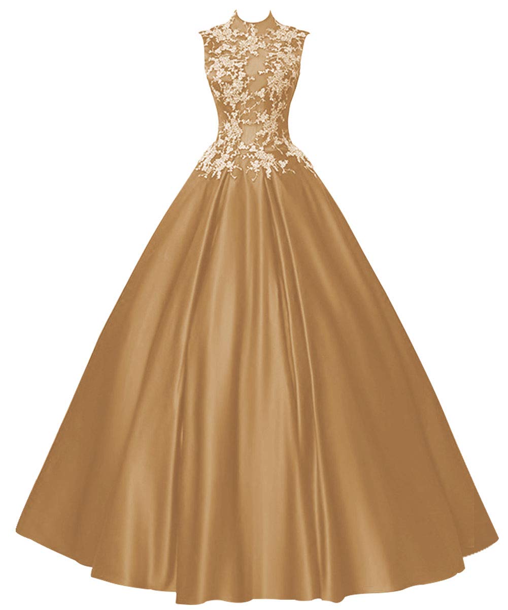 Elegant Long Prom Dresses for Quinceañera - Princess Evening Gowns with Halter Neckline & Sleeveless Satin Design | Perfect for Homecoming, Formal Dances & Special Occasions