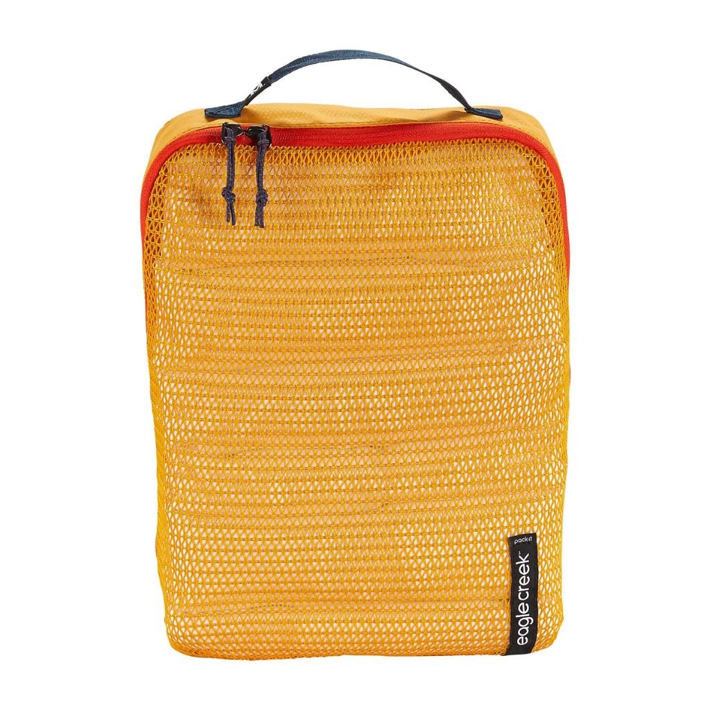 Eagle Creek Pack It Reveal Cube M - Travel Organizer for Clothes & Accessories | Sahara Yellow | Perfect for Suitcase, Backpack & Carry-On Luggage