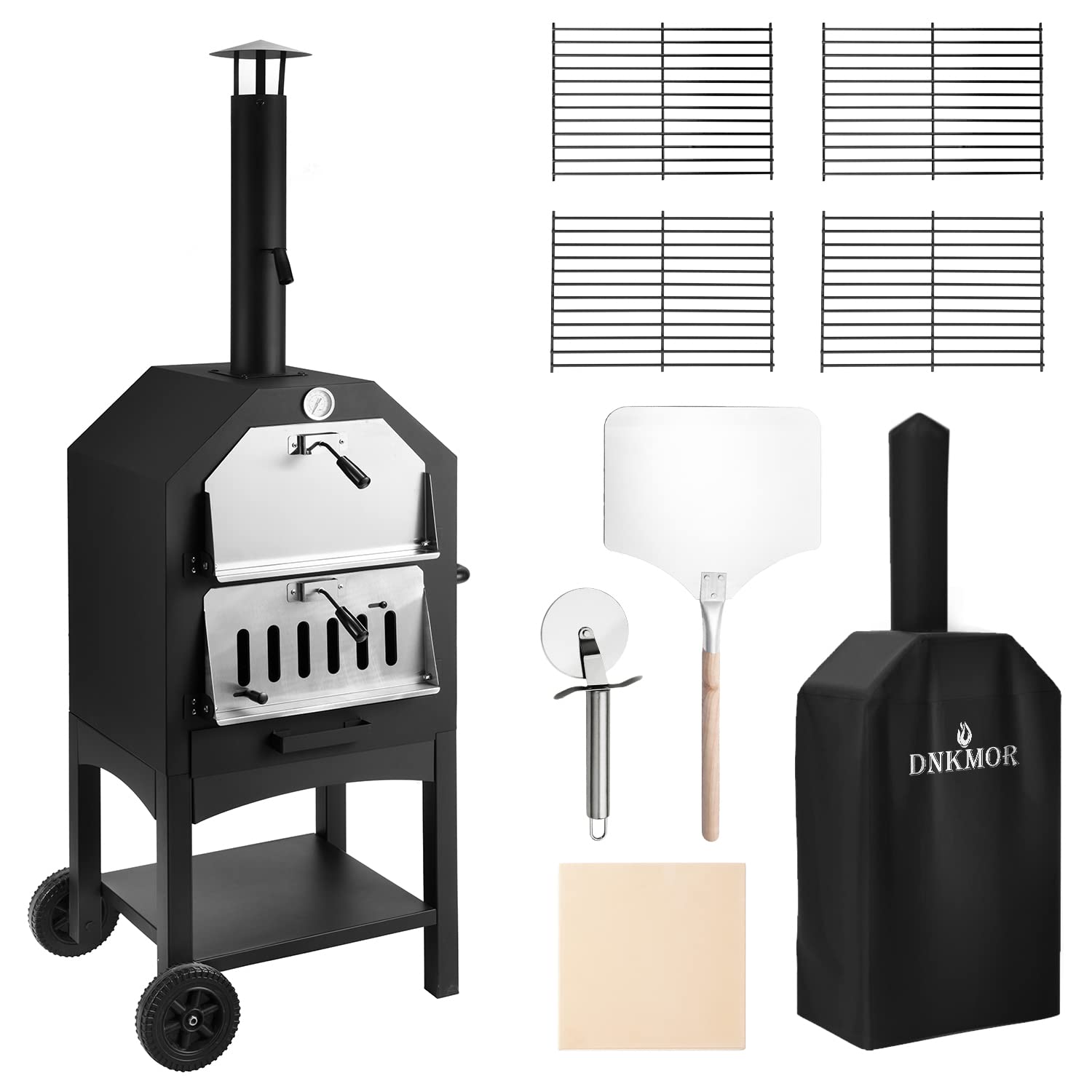 Portable Outdoor Wood Fired Pizza Oven - 12