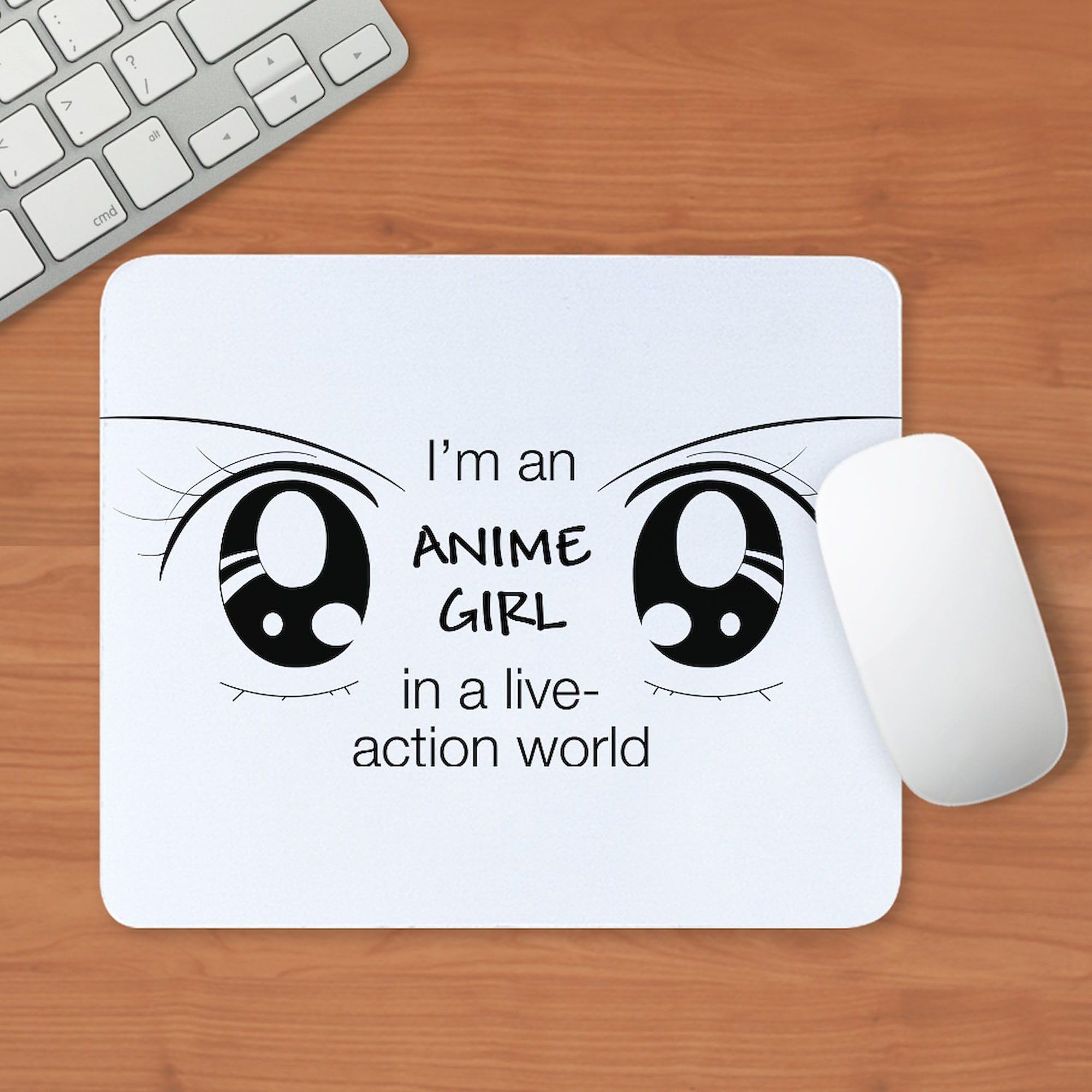 Anime Girl Mouse Pad - Non-Slip Rubber Gaming Mouse Mat for PC & Laptop - Perfect for Office, Gaming & Home Use