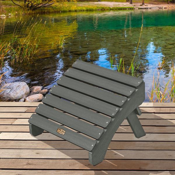 Mountain Bluff Essential Folding Ottoman - Portable Storage Footrest for Living Room, Bedroom & Office - Multi-Functional Seat & Coffee Table for Small Spaces