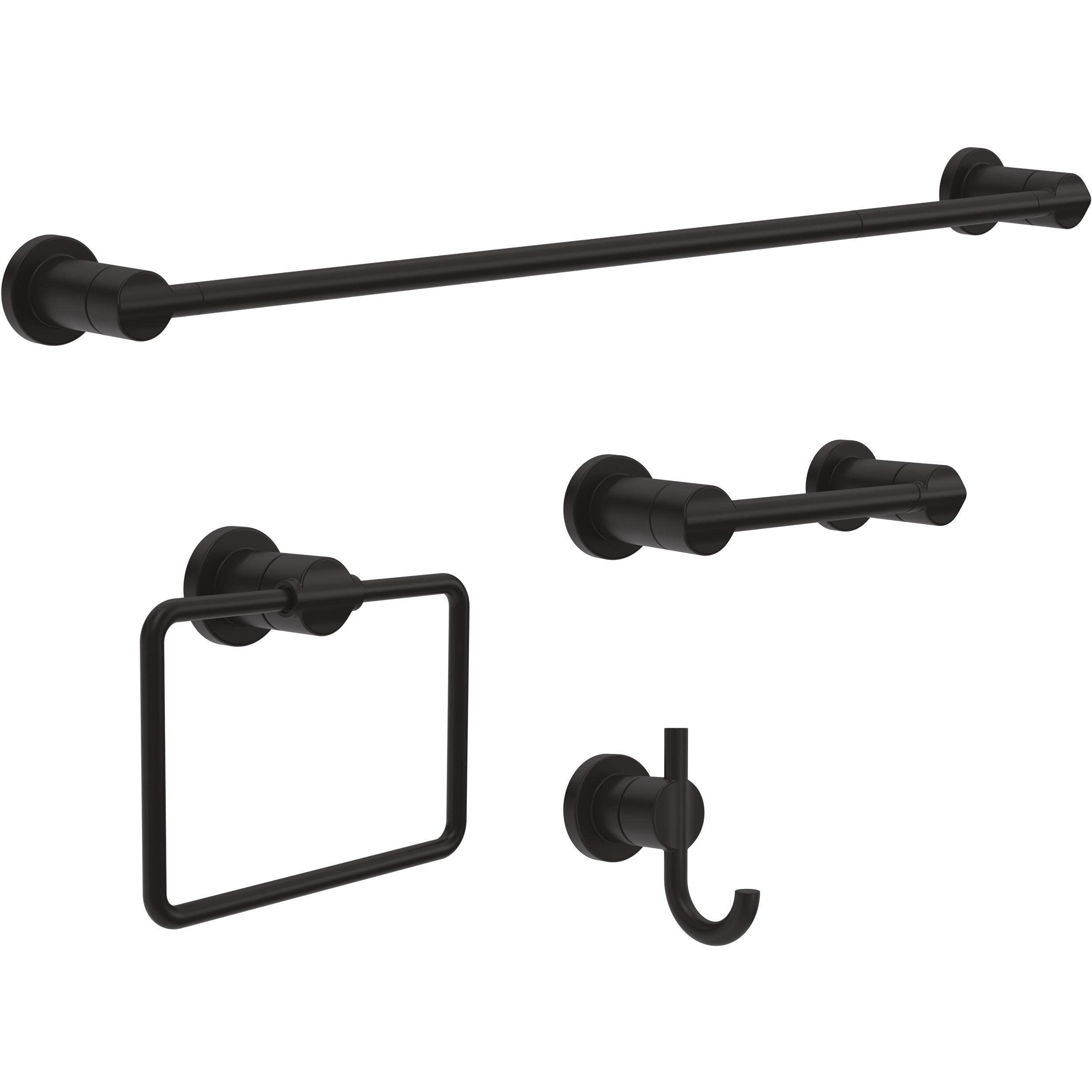 Delta Nicoli 1-Pack Matte Black Toilet Paper Holder - Wall Mounted Pivoting Bathroom Tissue Roll Holder for Bathroom Organization - Durable & Stylish Bathroom Accessories (NIC50-MB) - Perfect for Home, Apartment & Office Restrooms