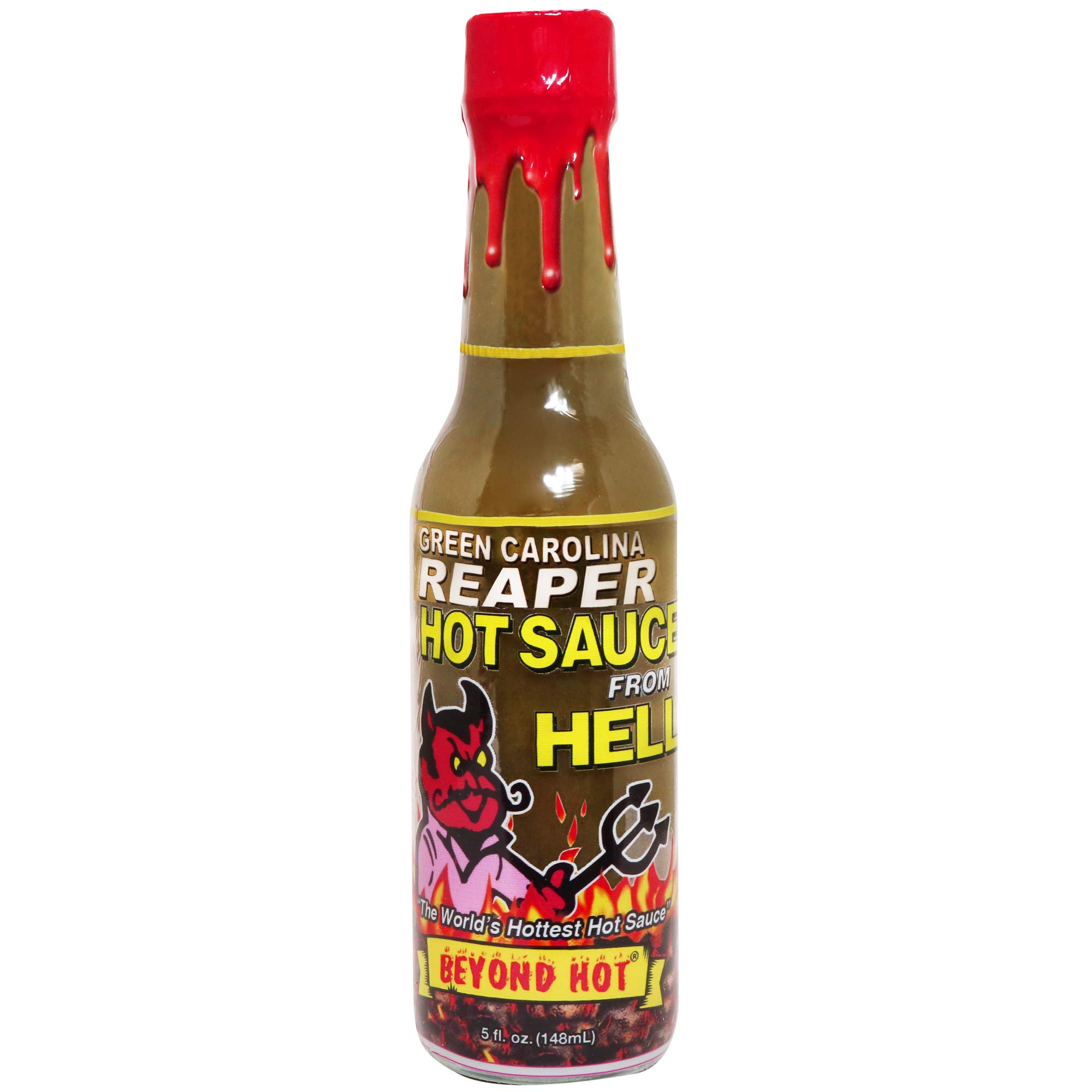 Carolina Reaper Hot Sauce - 5oz Gourmet Extra Hot Sauce for Chicken Wings, Tacos & BBQ - World's Hottest Pepper Sauce for Spicy Food Lovers - Perfect for Cooking, Grilling & Gifting