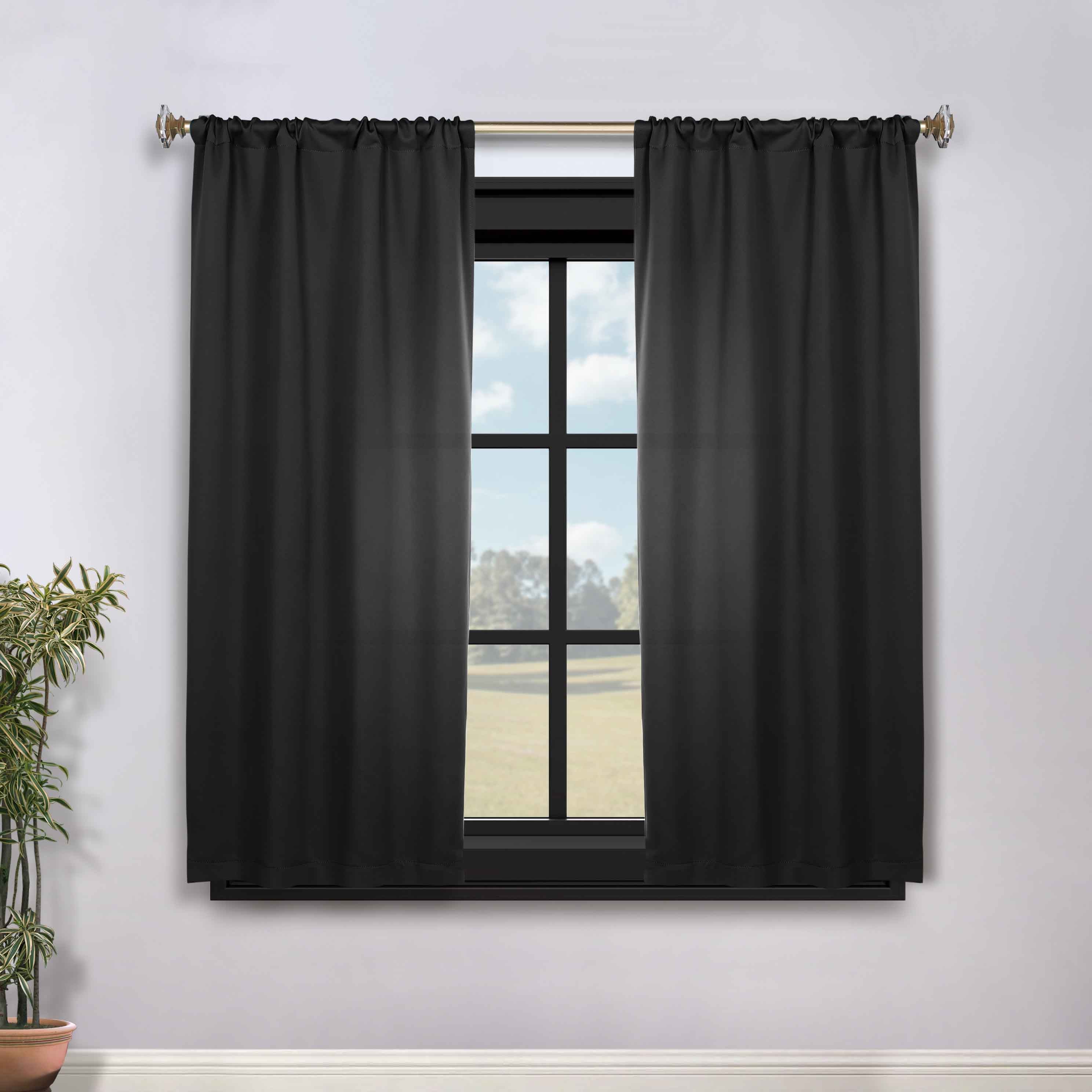 Machine Washable Blackout Curtains Set of 2 - Solid Color Room Darkening Window Treatments for Bedroom, Living Room & Nursery