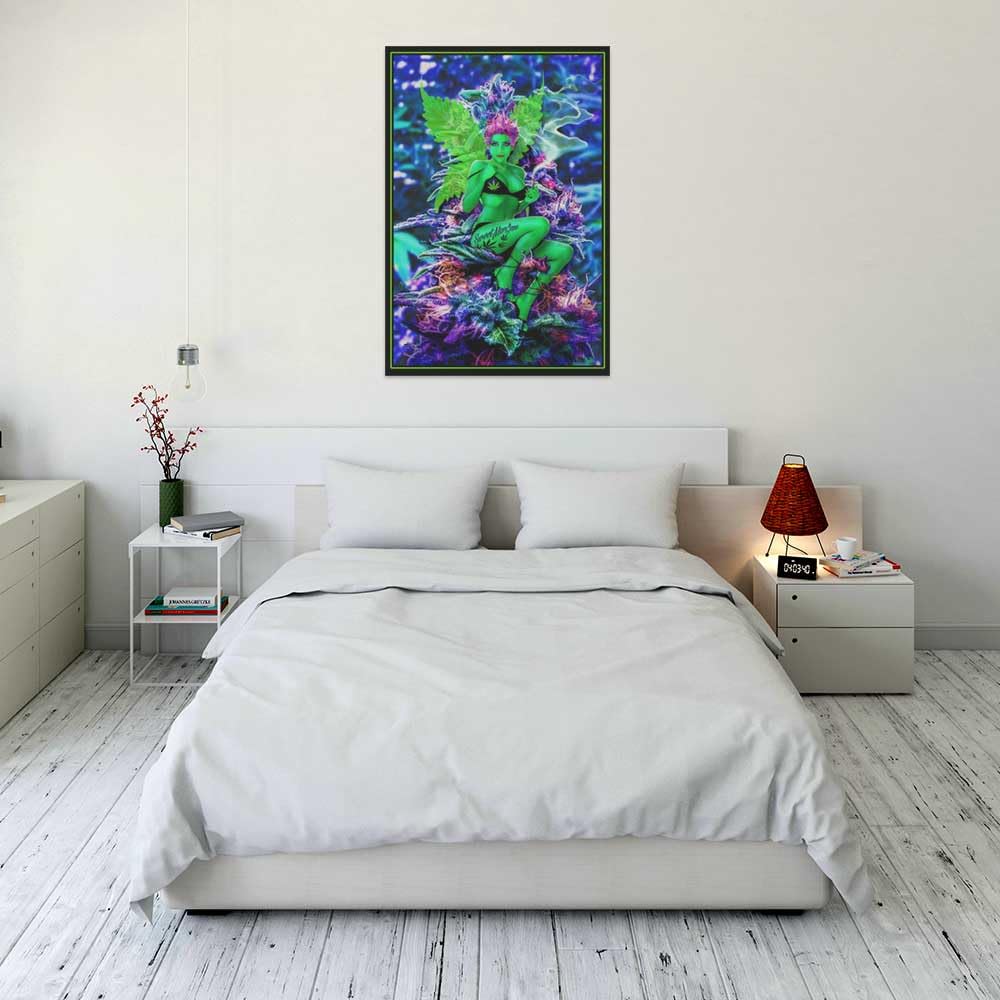 Studio B Weed Fairy - Flocked Blacklight Poster 24