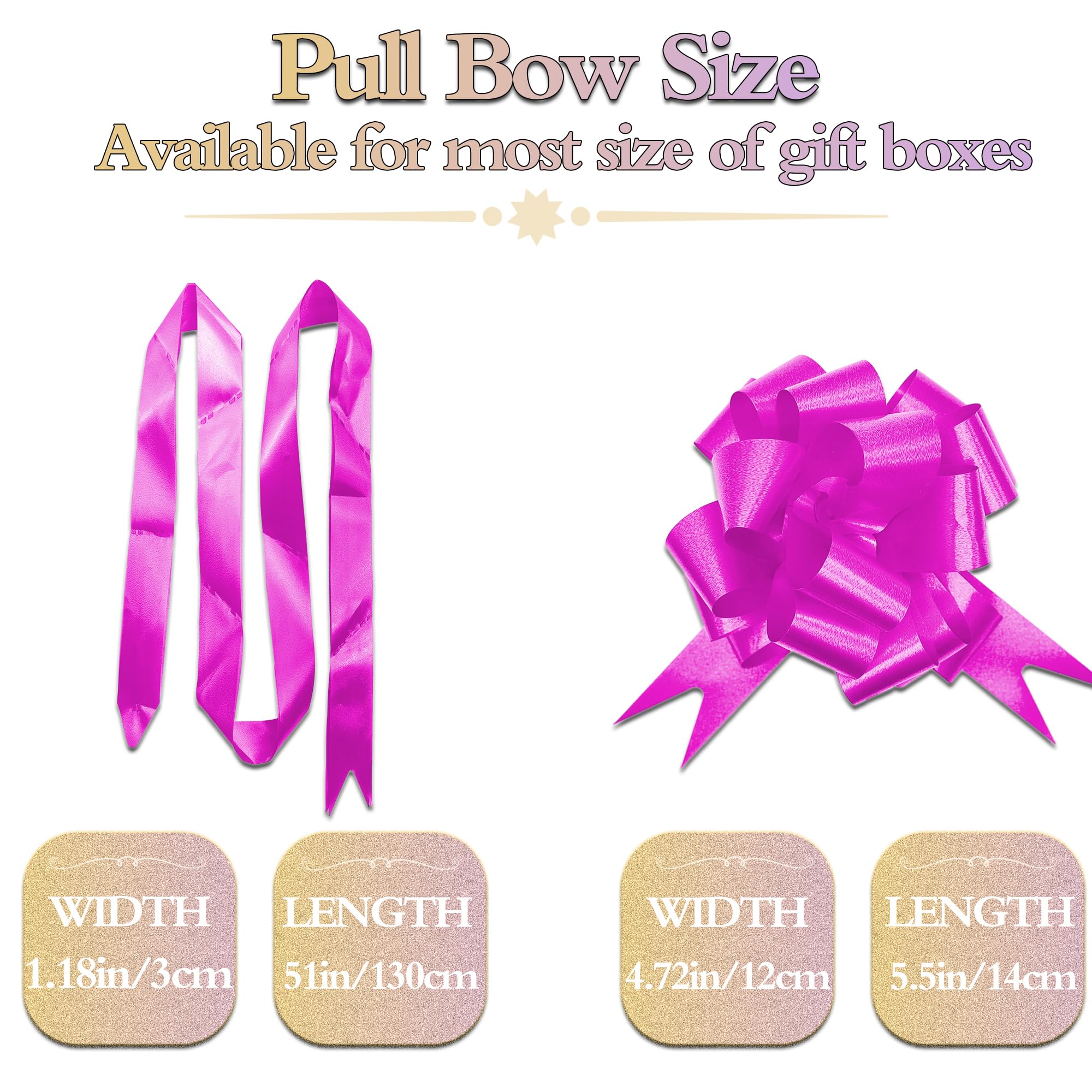 10-Piece 4.7-Inch Pull Bows for Gift Wrapping - Premium Self-Adhesive Ribbon Bows for Gift Boxes, Baskets, Birthdays, Weddings & Holidays - Perfect for Christmas, Valentine's Day, Easter & Party Decorations