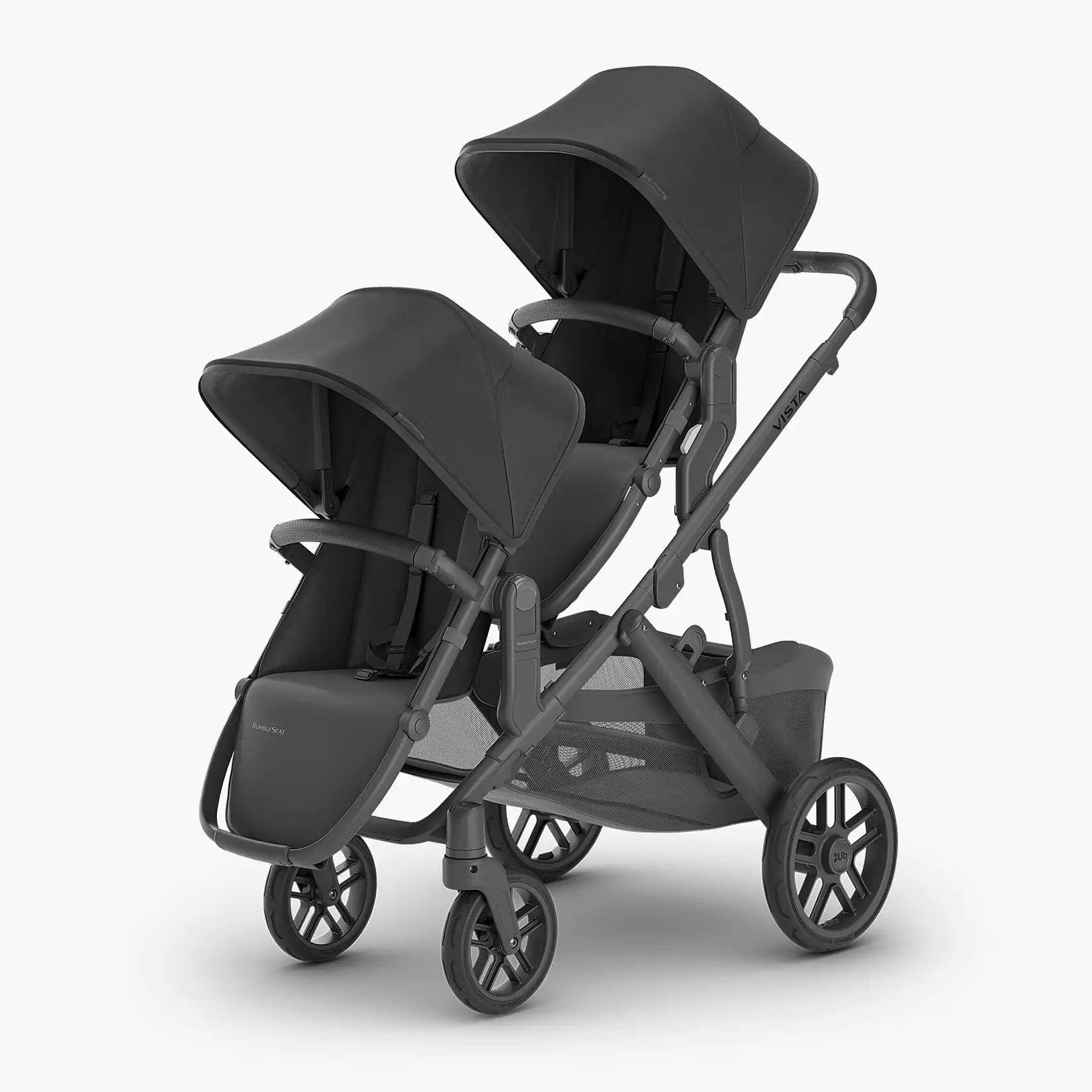 UPPAbaby Vista V2 Double Stroller with RumbleSeat V2 - Lightweight Compact Baby Stroller for Twins or Siblings - Perfect for City Walks, Shopping & Travel