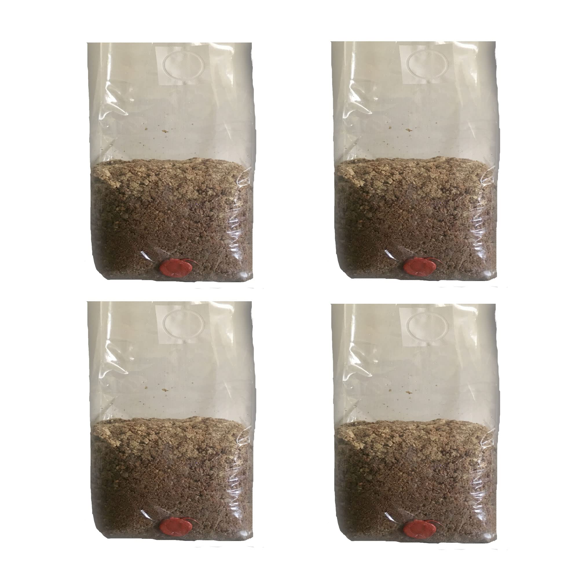 4 Pack 5 lb Oak Wood Based Mushroom Grow Bags - All in One Mushroom Growing Kit for Home Cultivation | Perfect for Oyster, Shiitake & Lion's Mane Mushrooms