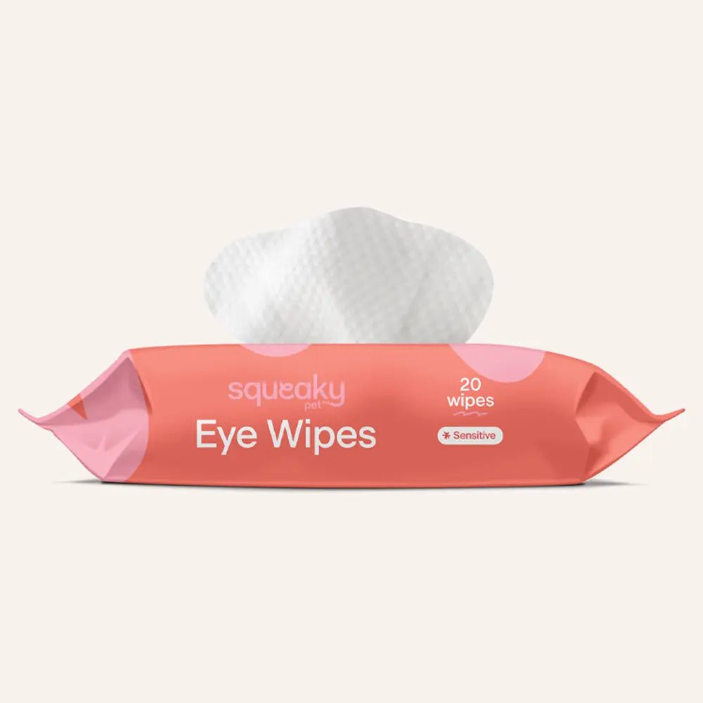 Squeaky Probiotic Pet Eye Wipes for Dogs & Cats - Gentle Tear Stain Remover & Eye Cleaning Solution - Safe for Daily Use on Puppies, Kittens & Adult Pets - Perfect for Grooming, Allergy Relief & Eye Health Maintenance