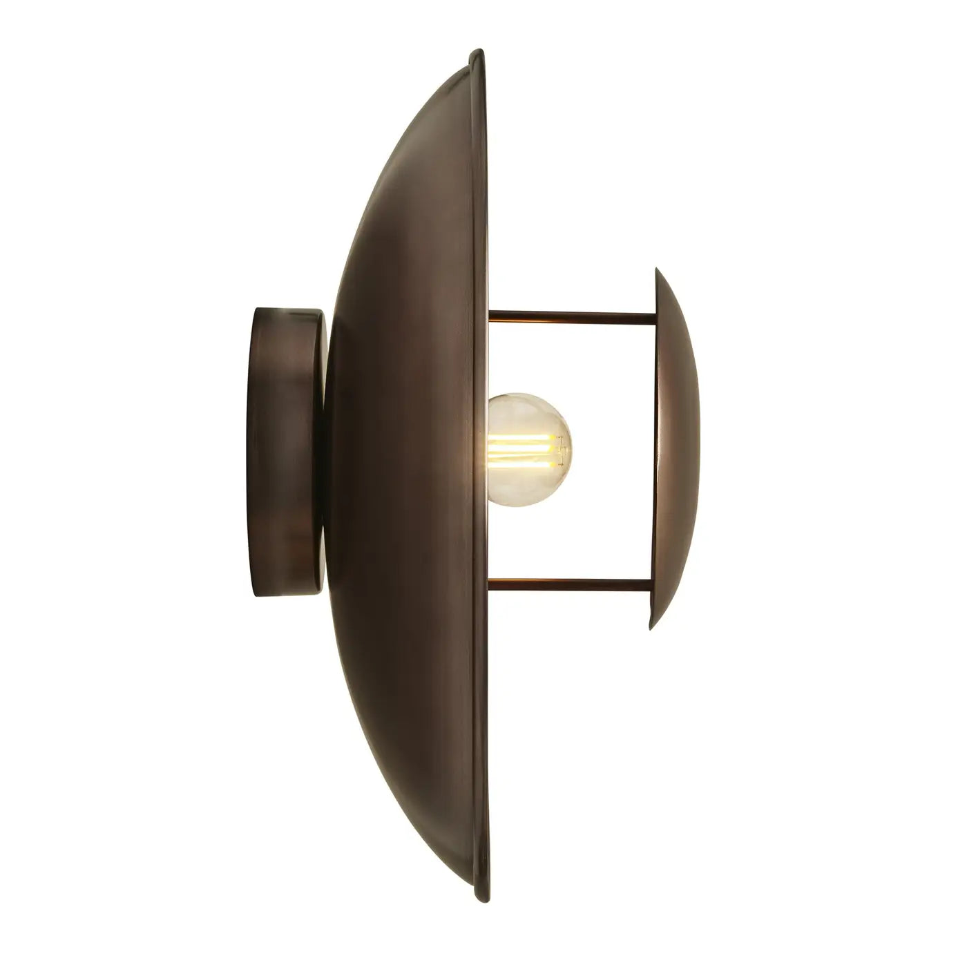 Boston Round Metal Diffuser Wall Light - Vintage Industrial Style with Multiple Finishes - Perfect for Living Room, Bedroom & Hallway Lighting