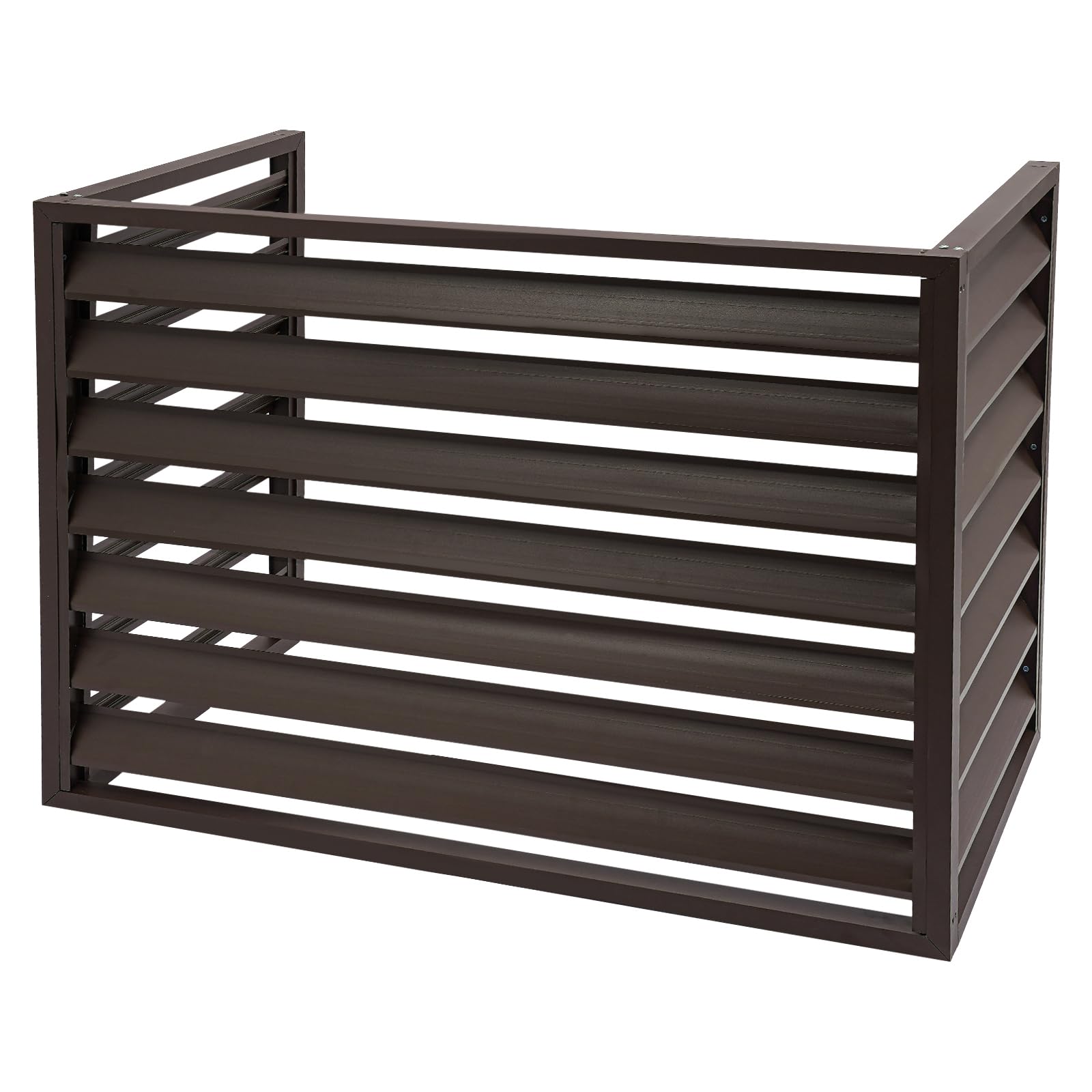 3-Panel Aluminum Alloy AC Unit Privacy Fence Cover - Conceal & Protect Outdoor Air Conditioner (43.31