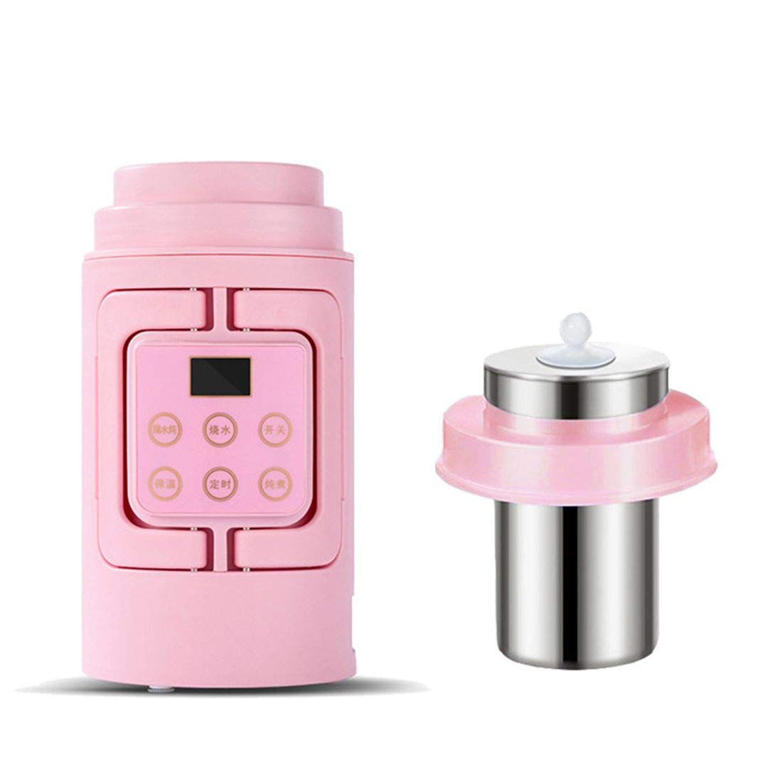 Portable Electric Travel Kettle - 0.7L Stainless Steel Mini Water Boiler for Tea, Coffee, Noodles & Eggs - Fast Heating 220V Compact Kettle for Office, Dorm, Camping & Travel (Pink)