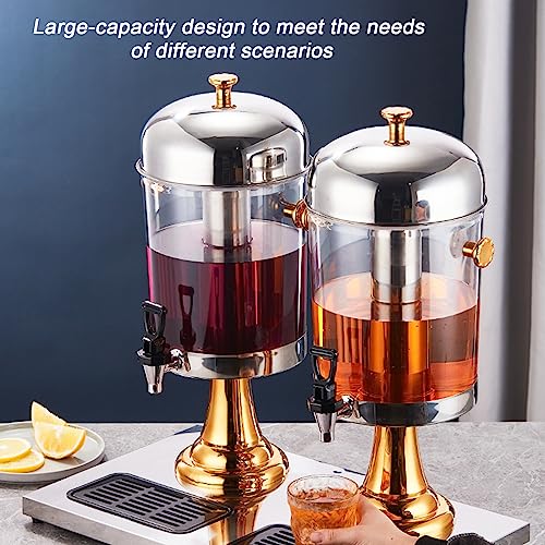 24L Commercial Cold Beverage Dispenser with Dual Juice Spouts - Heavy Duty 3-Head Drink Dispenser for Bars, Hotels, Parties & Events - Perfect for Lemonade, Iced Tea & Party Drinks