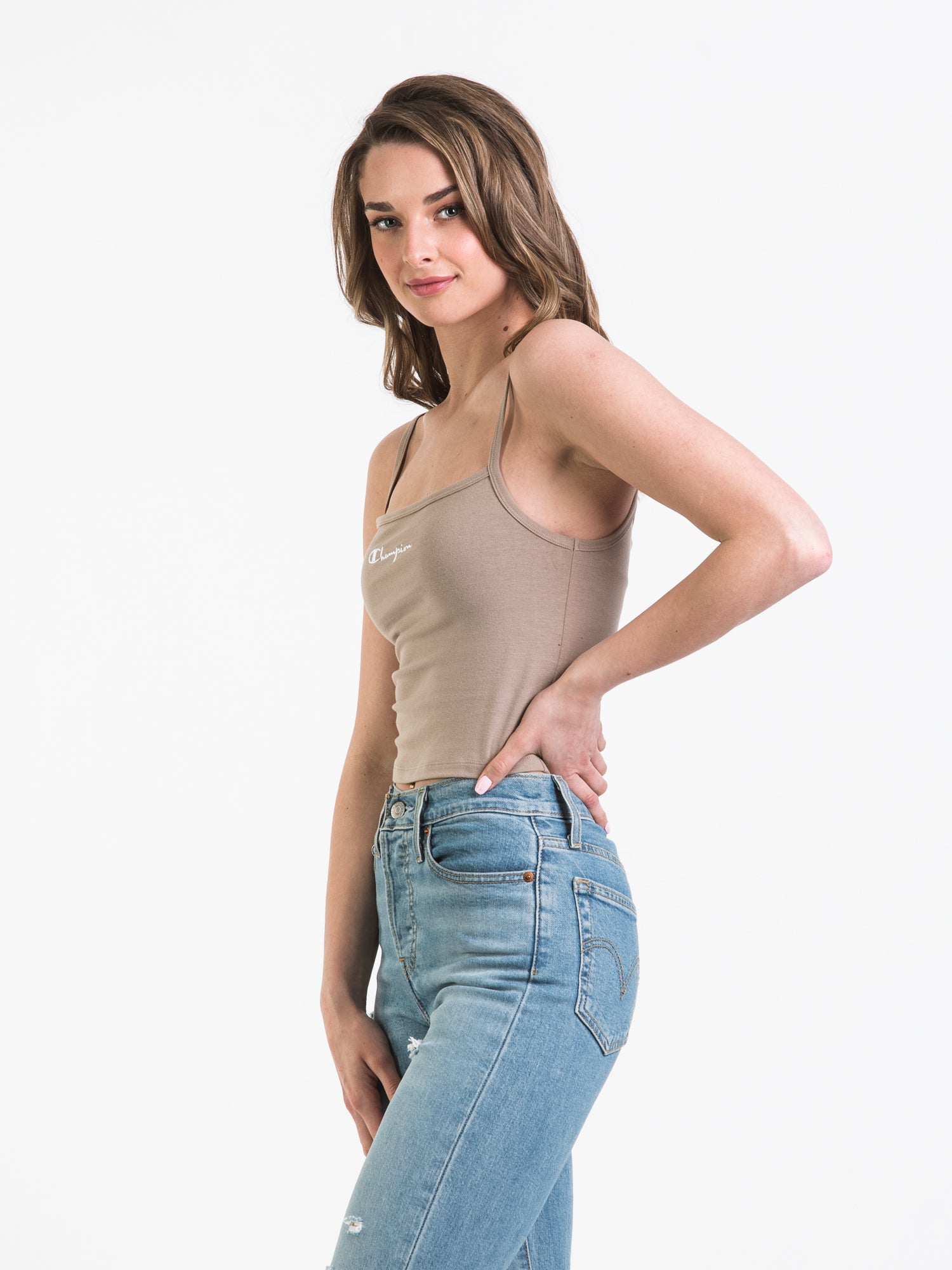 Champion Everyday Cropped Cami Top - Women's Comfortable Casual Stretch Tank for Workout, Yoga & Layering - Clearance Sale