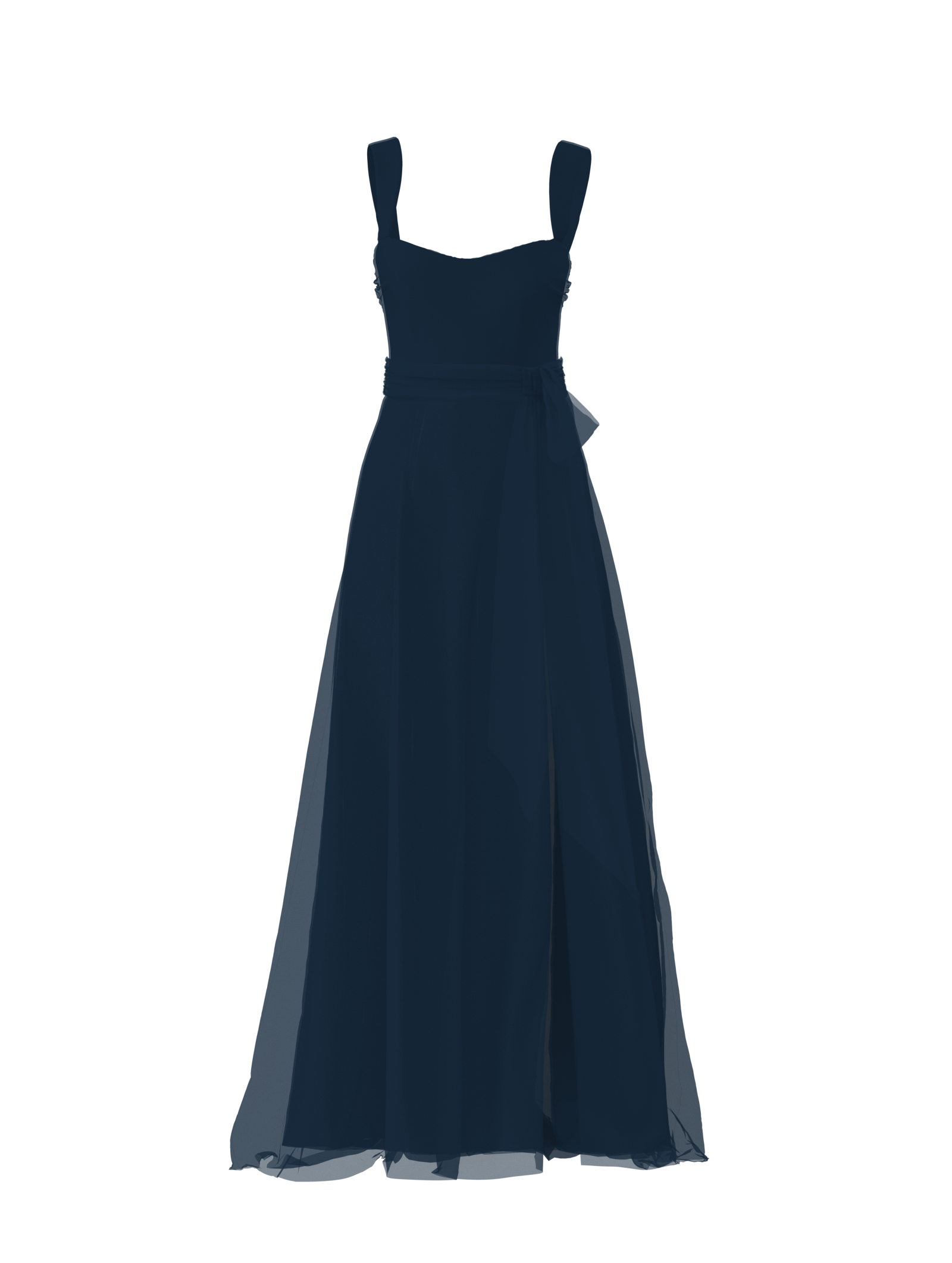 Alexis Bodice & Arabella Skirt Set with Sash Belt in Navy Blue - Perfect for Weddings, Prom, and Formal Events