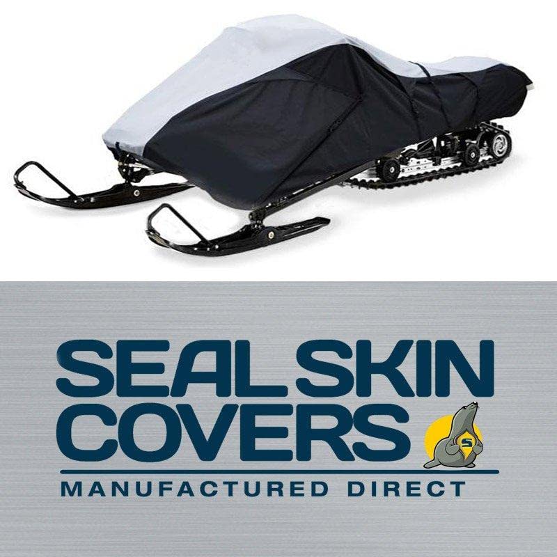 Heavy Duty 600D Waterproof Snowmobile Cover for Polaris, Skidoo, Yamaha - All Weather Protection with Storage Bag - Fits Up to 115